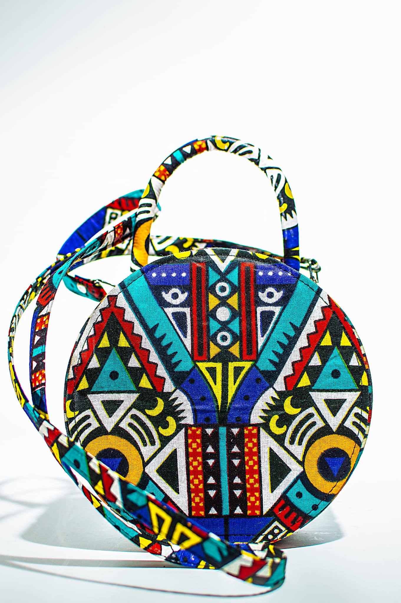 TAINA HANDMADE AFRICAN PRINT CIRCLE BAG