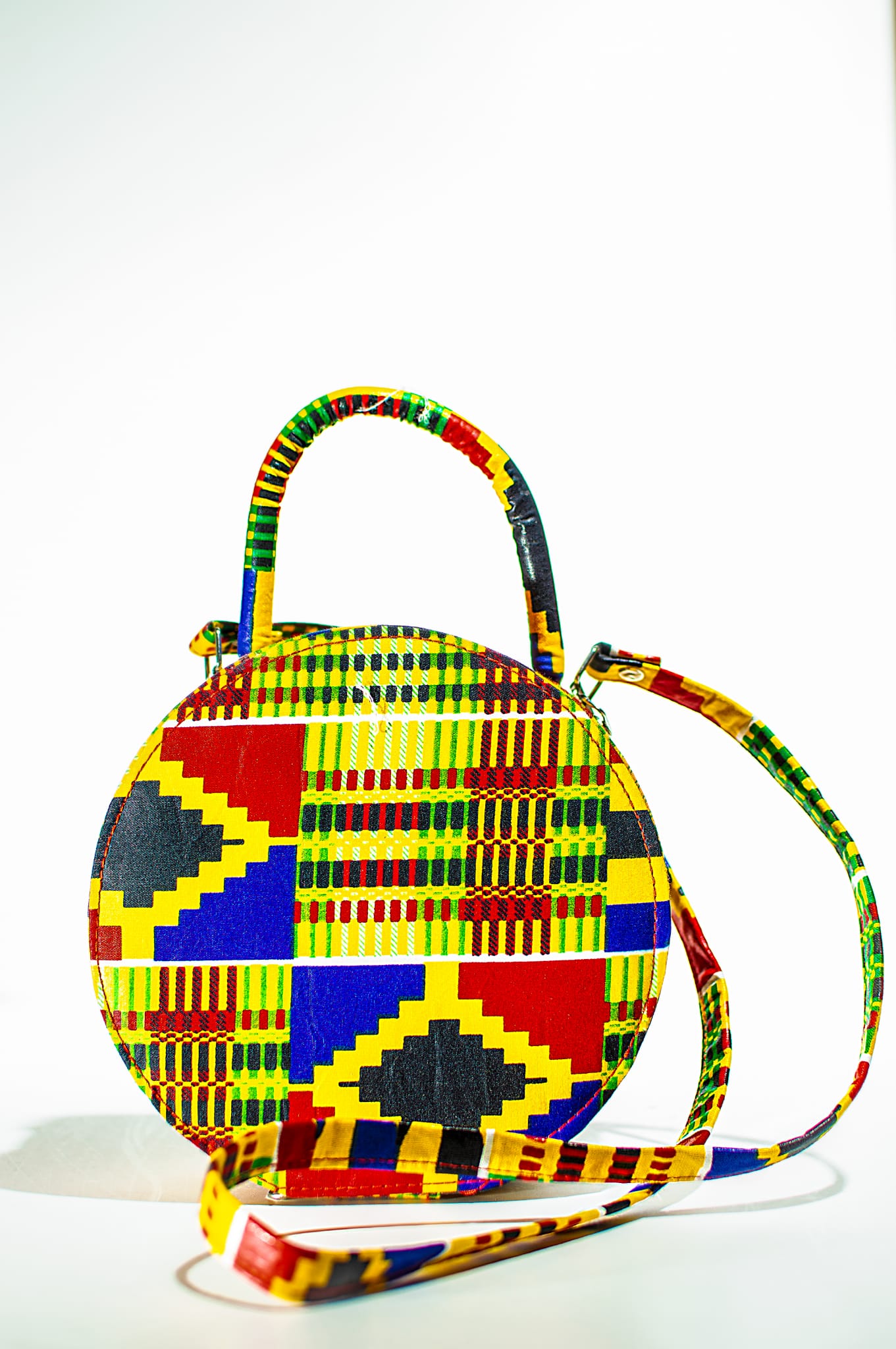 TOWA HANDMADE AFRICAN PRINT CIRCLE BAG