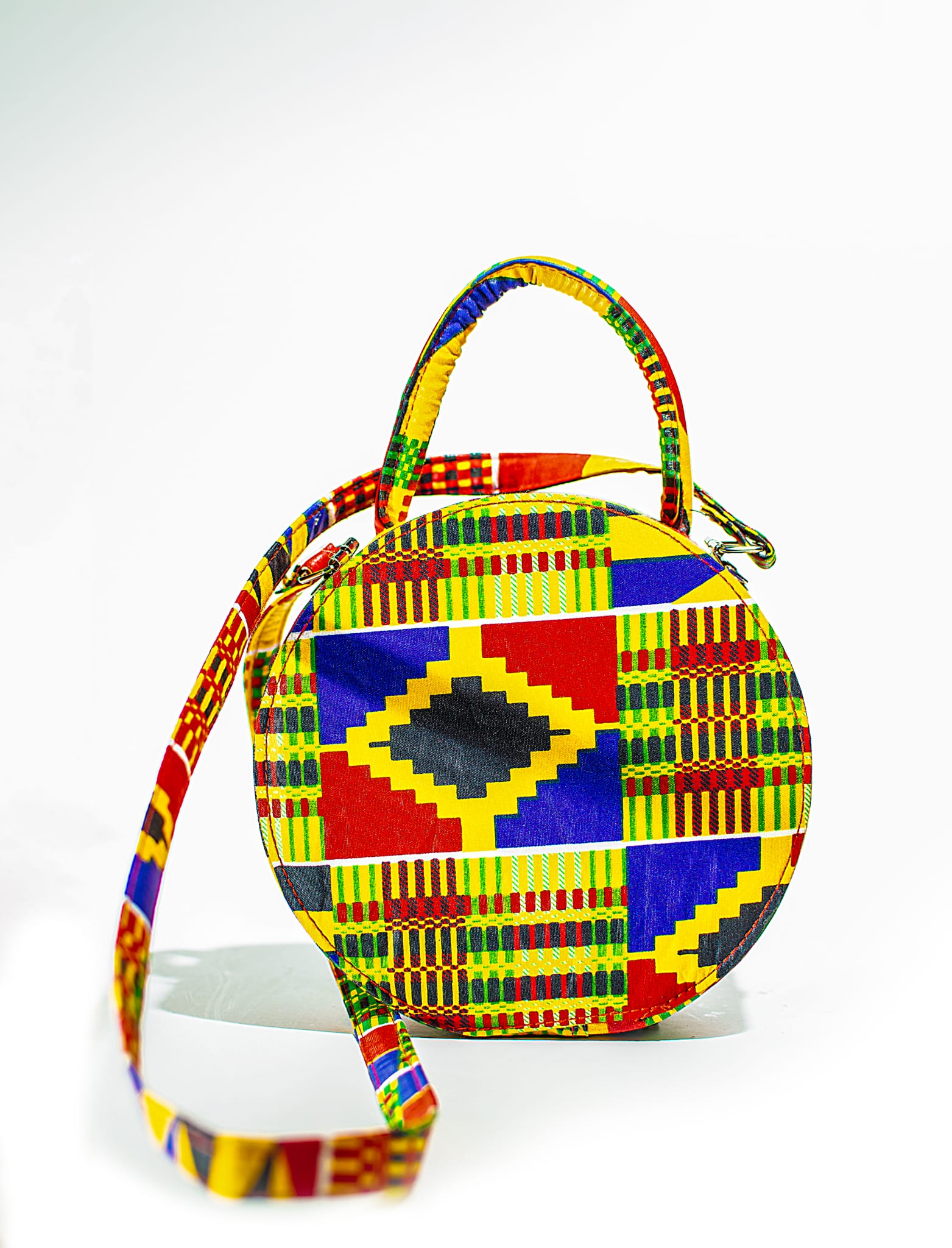 TOWA HANDMADE AFRICAN PRINT CIRCLE BAG