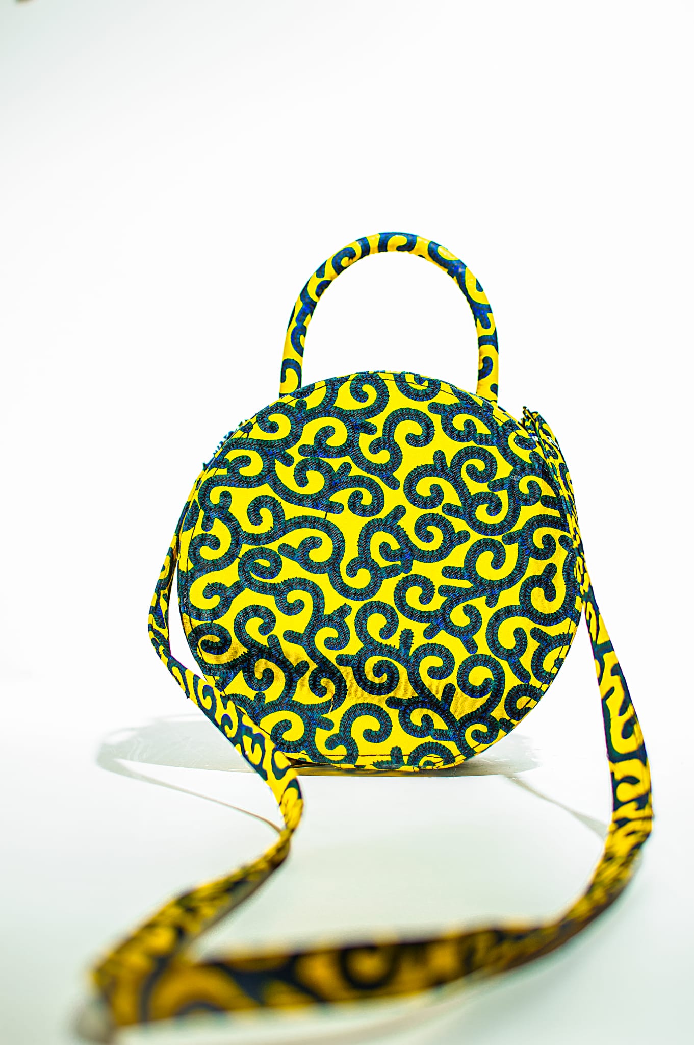 SWEA HANDMADE AFRICAN PRINT CIRCLE BAG