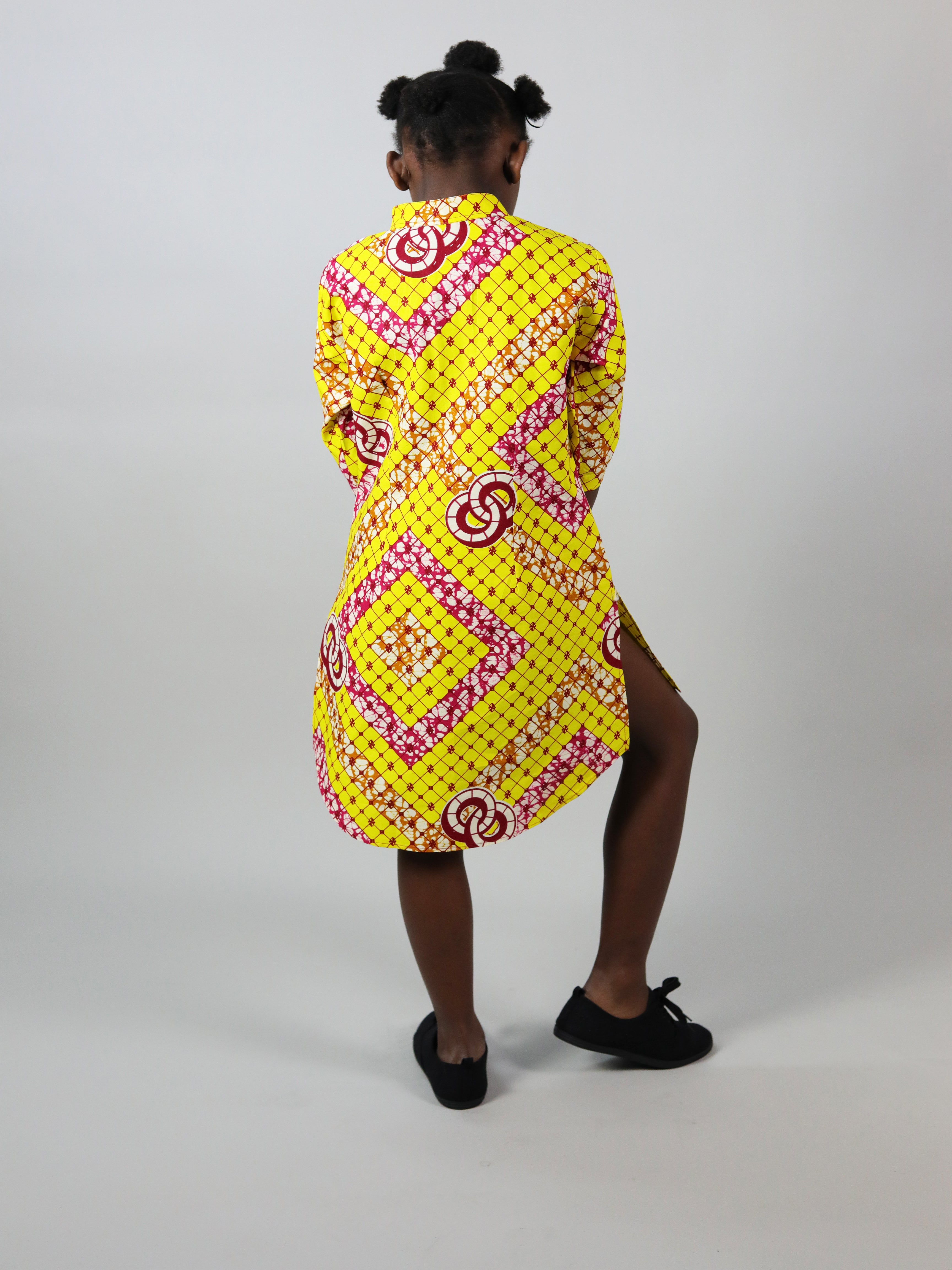 AFRICAN PRINT GIRLS' DRESS SHIRT - Afreekline