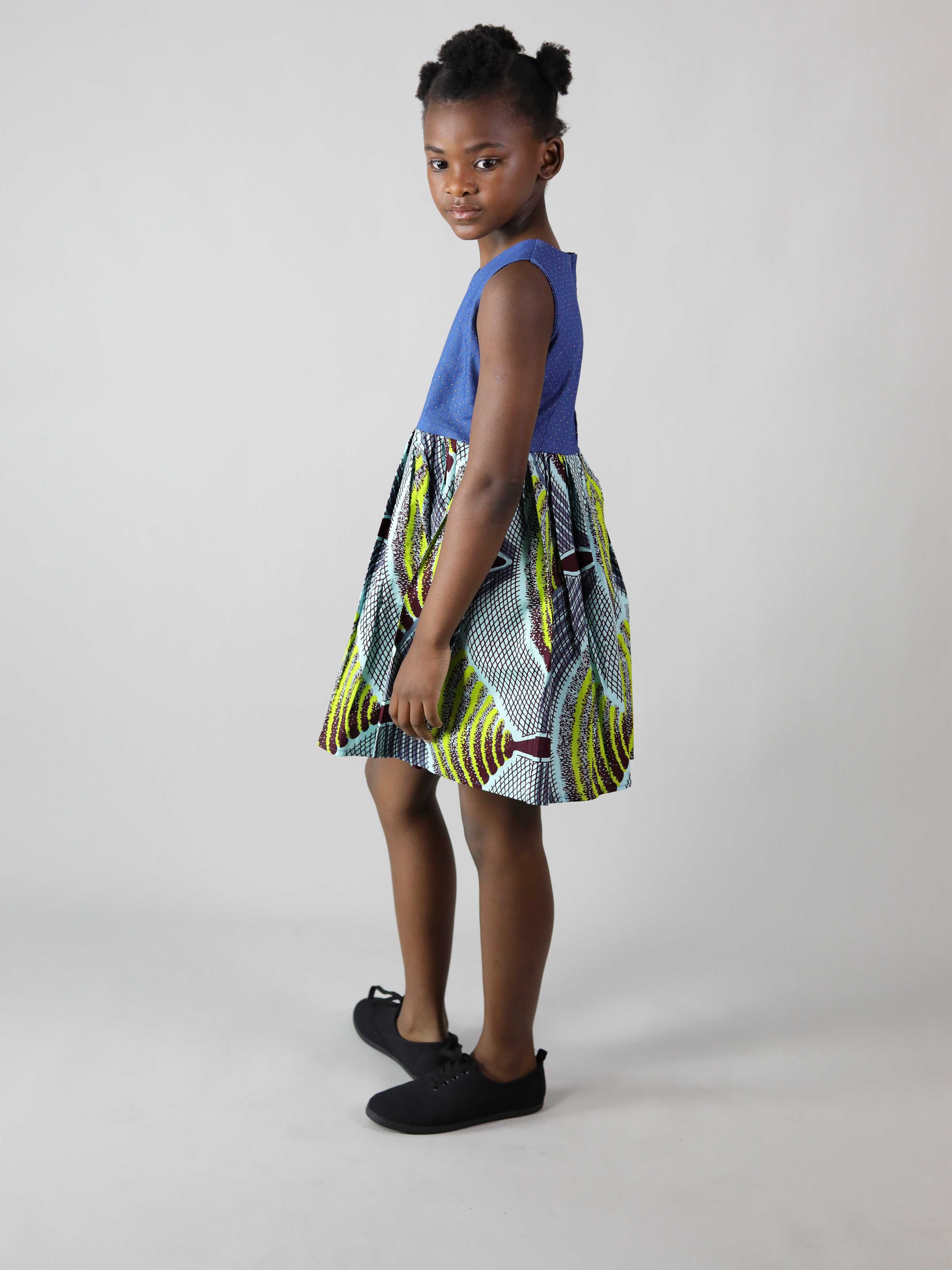 MEILE AFRICAN PRINT KIDS DRESS - Afreekline