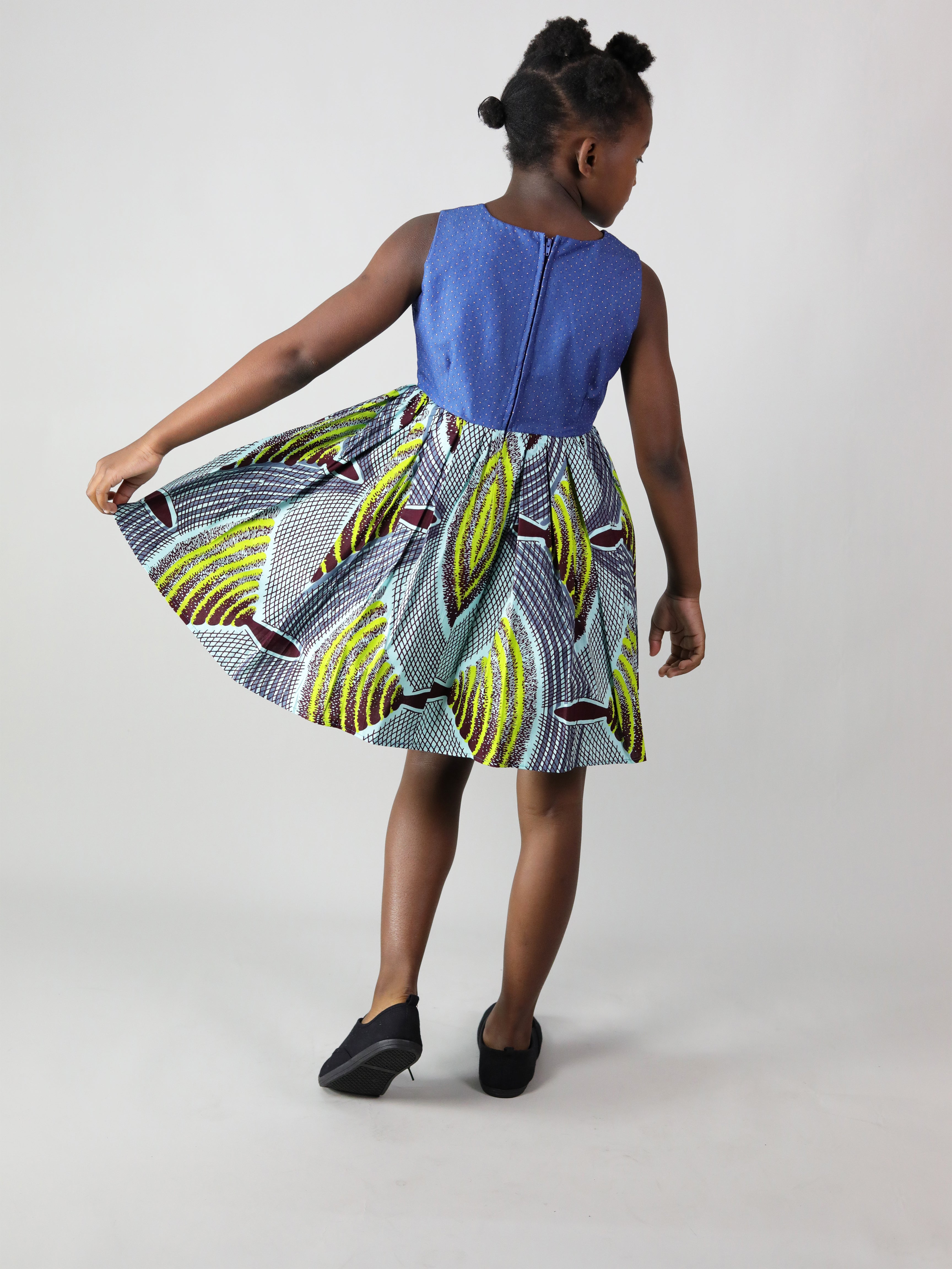 MEILE AFRICAN PRINT KIDS DRESS - Afreekline