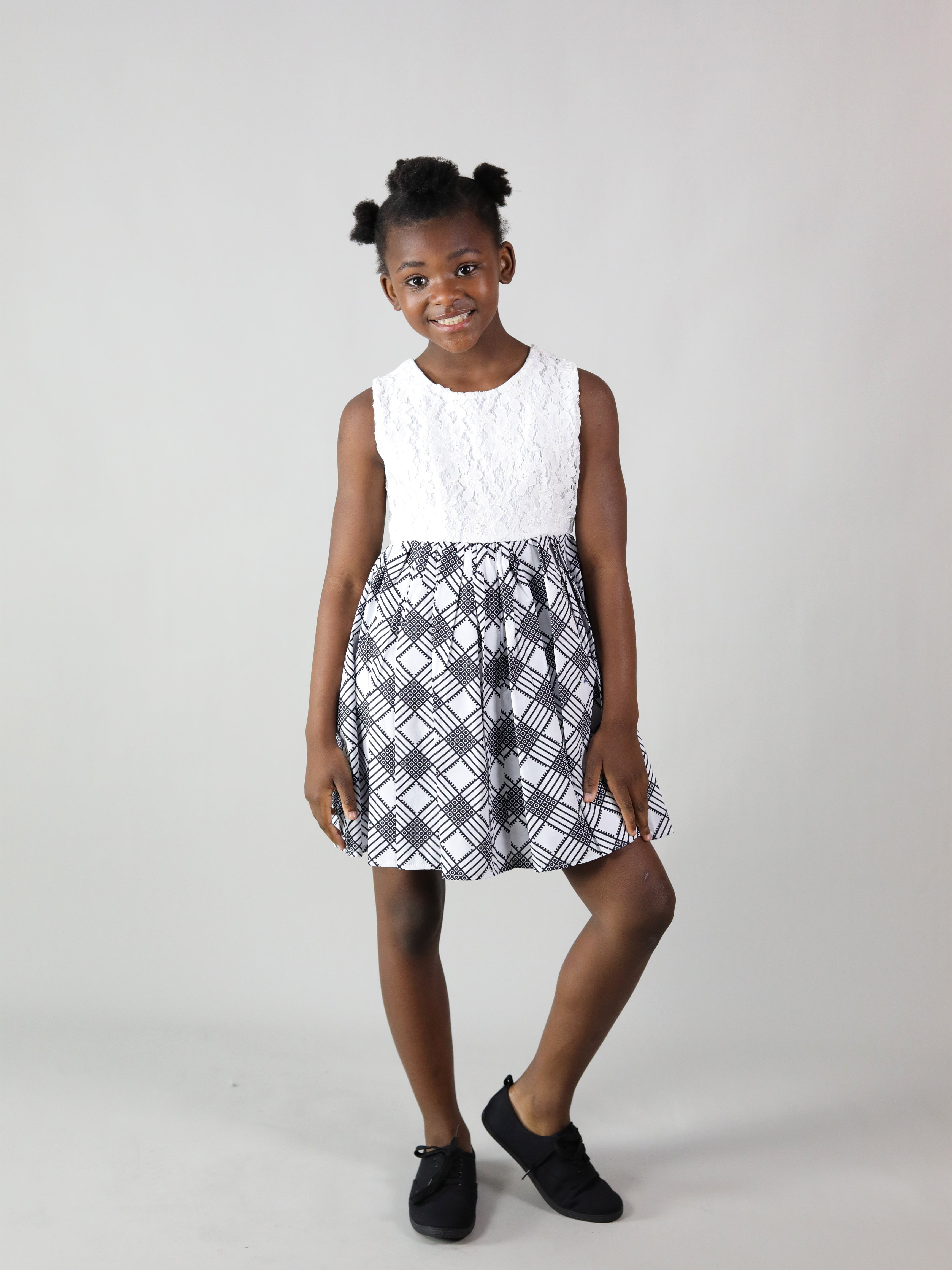 MAHA AFRICAN PRINT KIDS DRESS - Afreekline