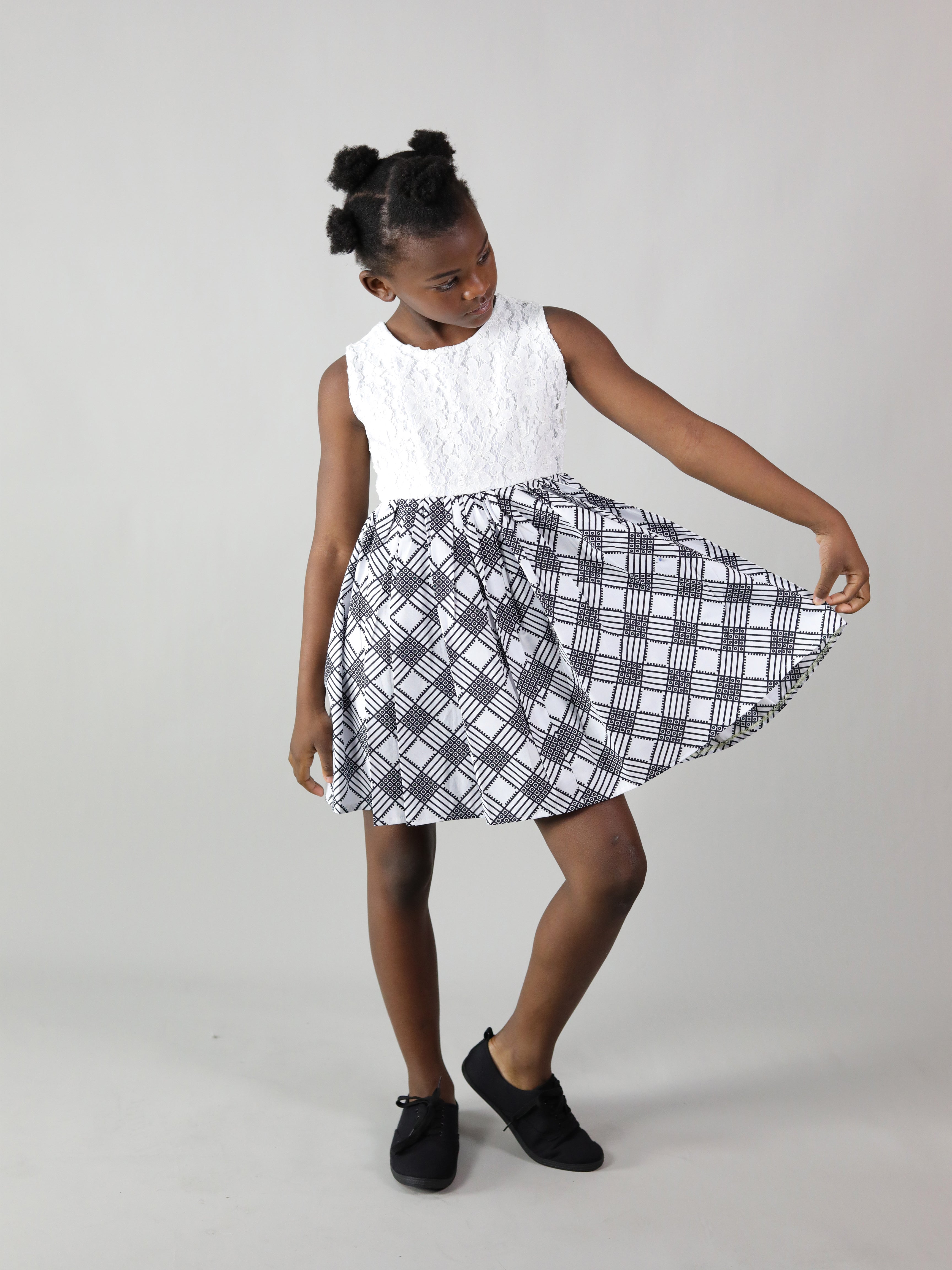 MAHA AFRICAN PRINT KIDS DRESS - Afreekline