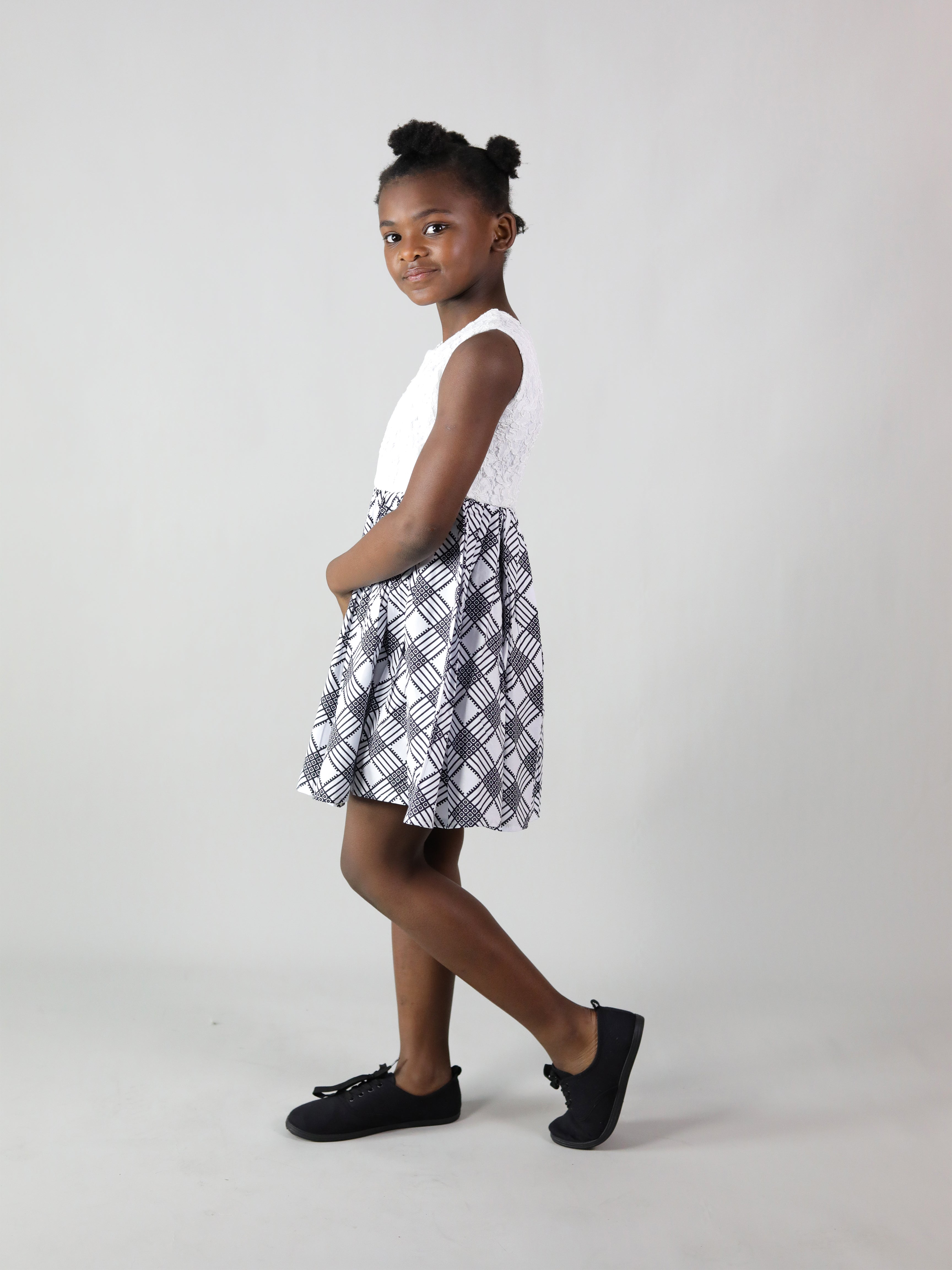 MAHA AFRICAN PRINT KIDS DRESS - Afreekline