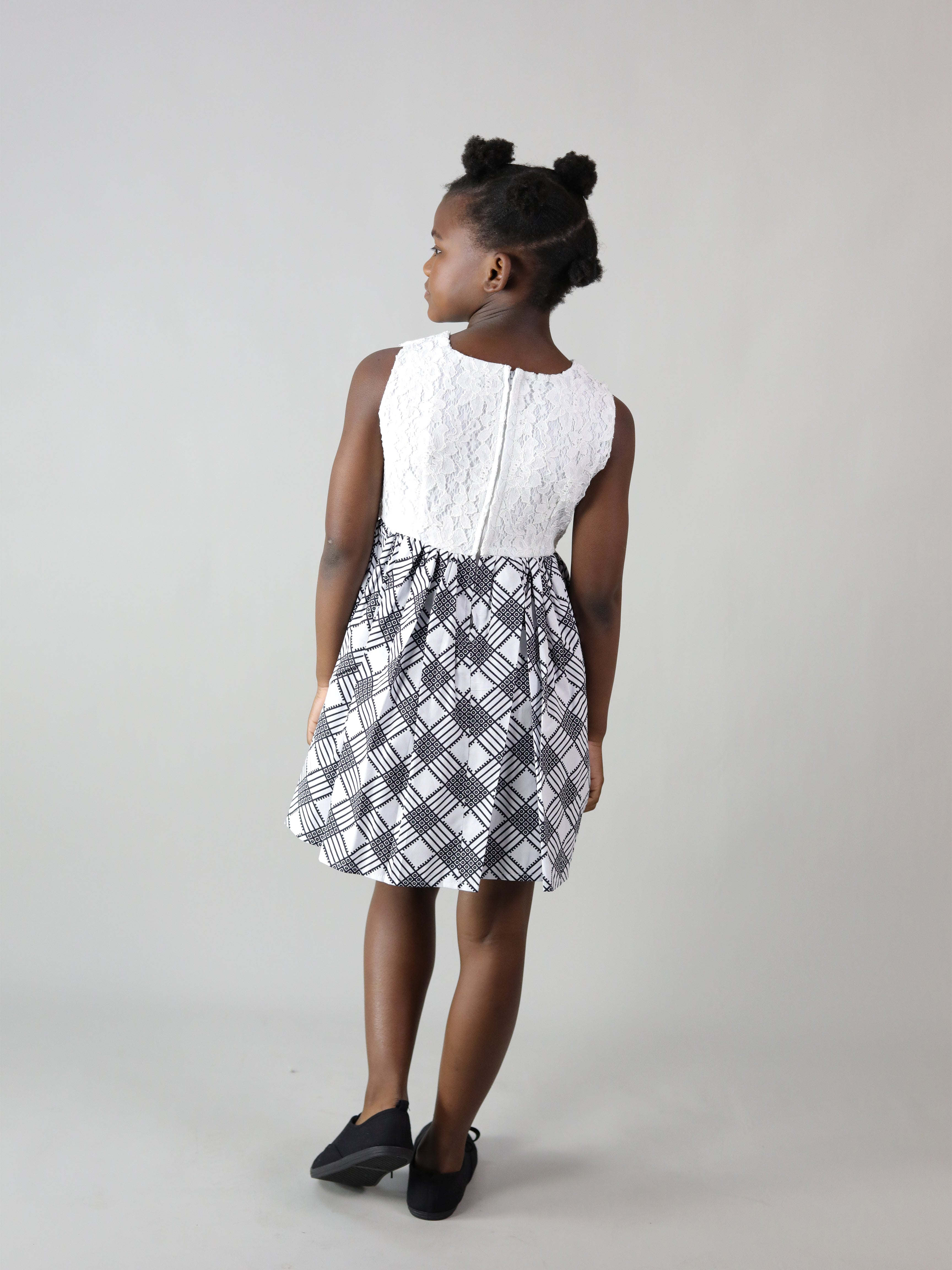 MAHA AFRICAN PRINT KIDS DRESS - Afreekline