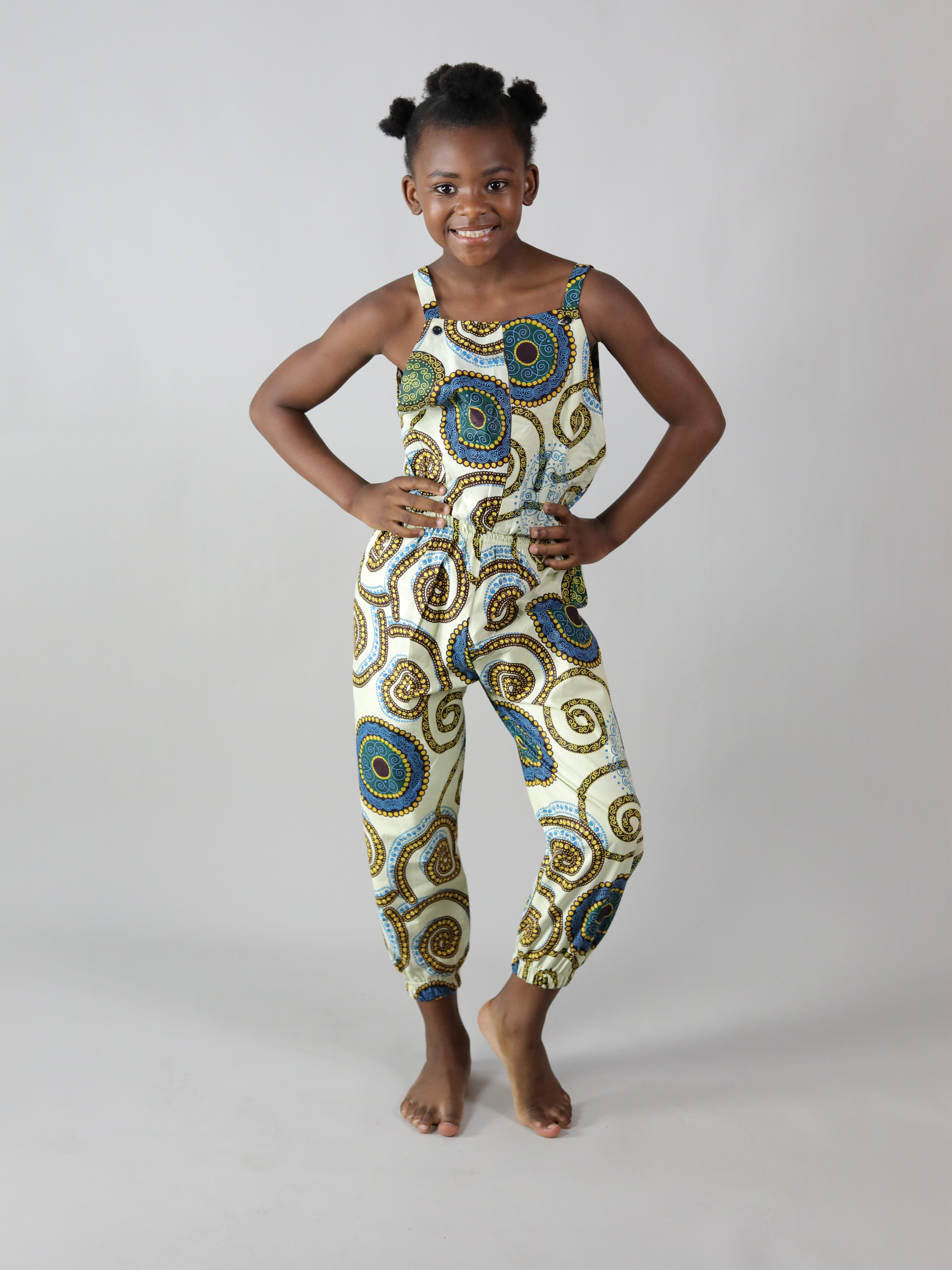 REKEL AFRICAN PRINT KIDS JUMPSUIT - Afreekline