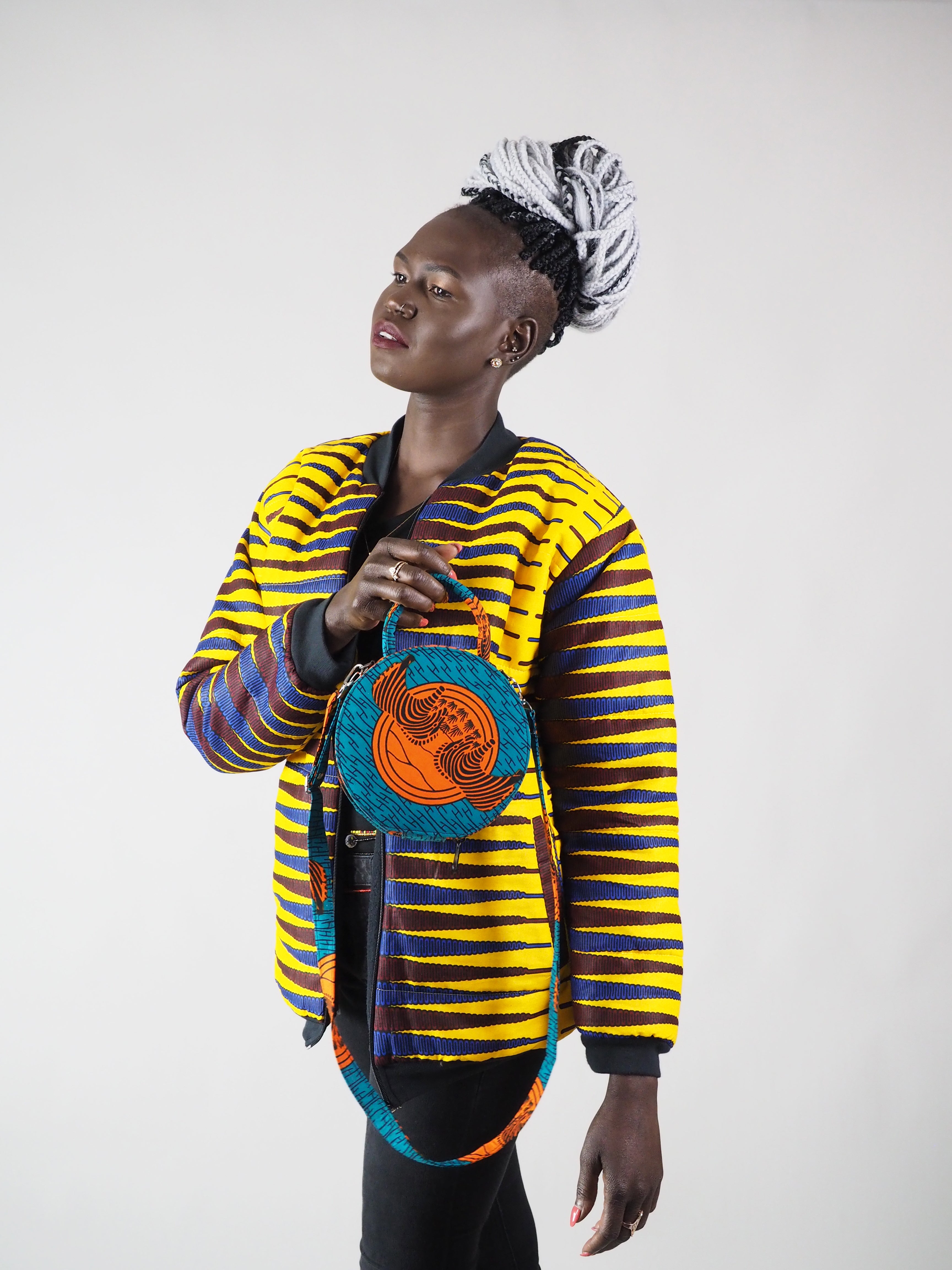 JOIE HANDMADE AFRICAN PRINT CIRCLE BAG - Afreekline