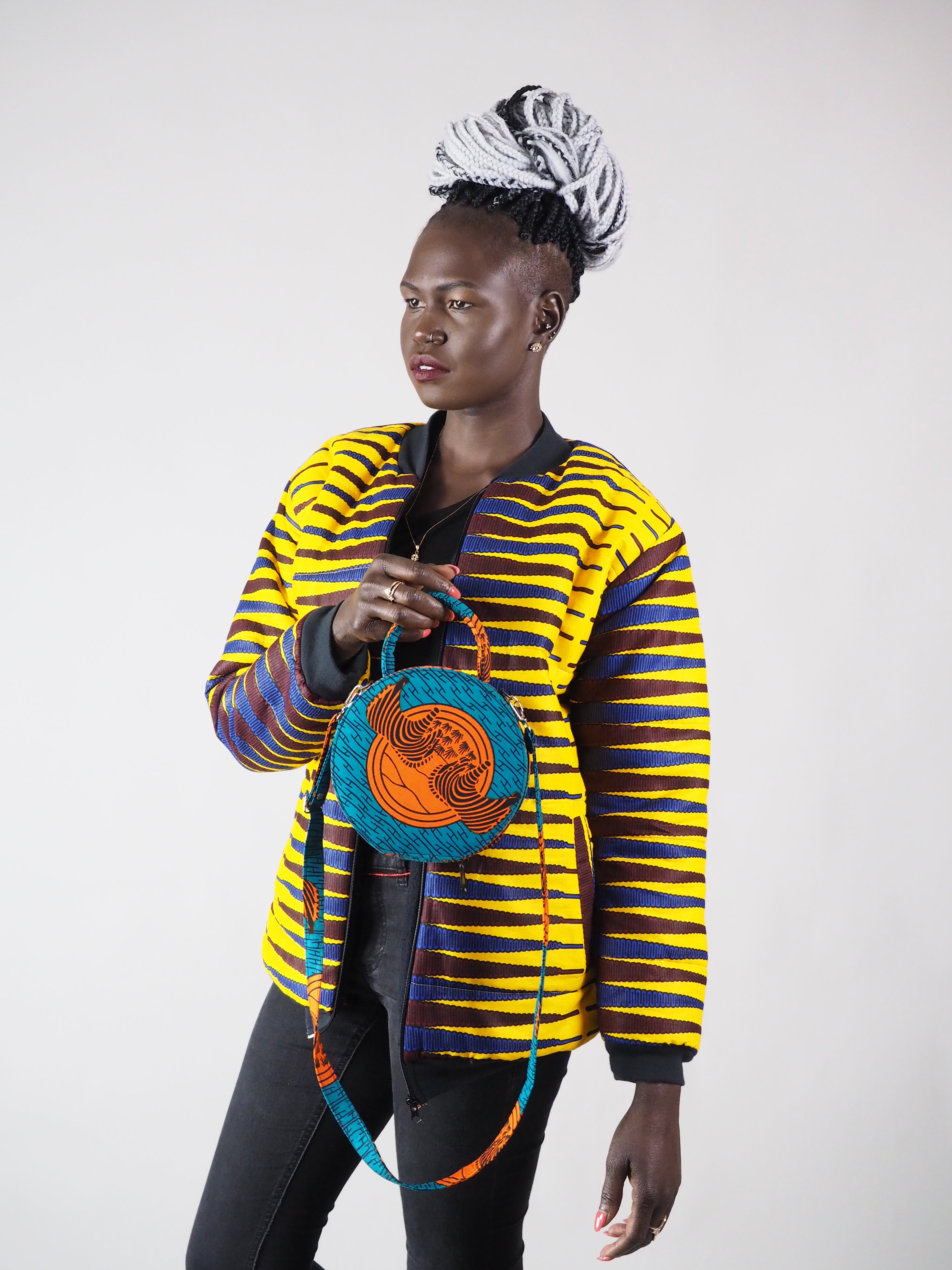 JOIE HANDMADE AFRICAN PRINT CIRCLE BAG - Afreekline