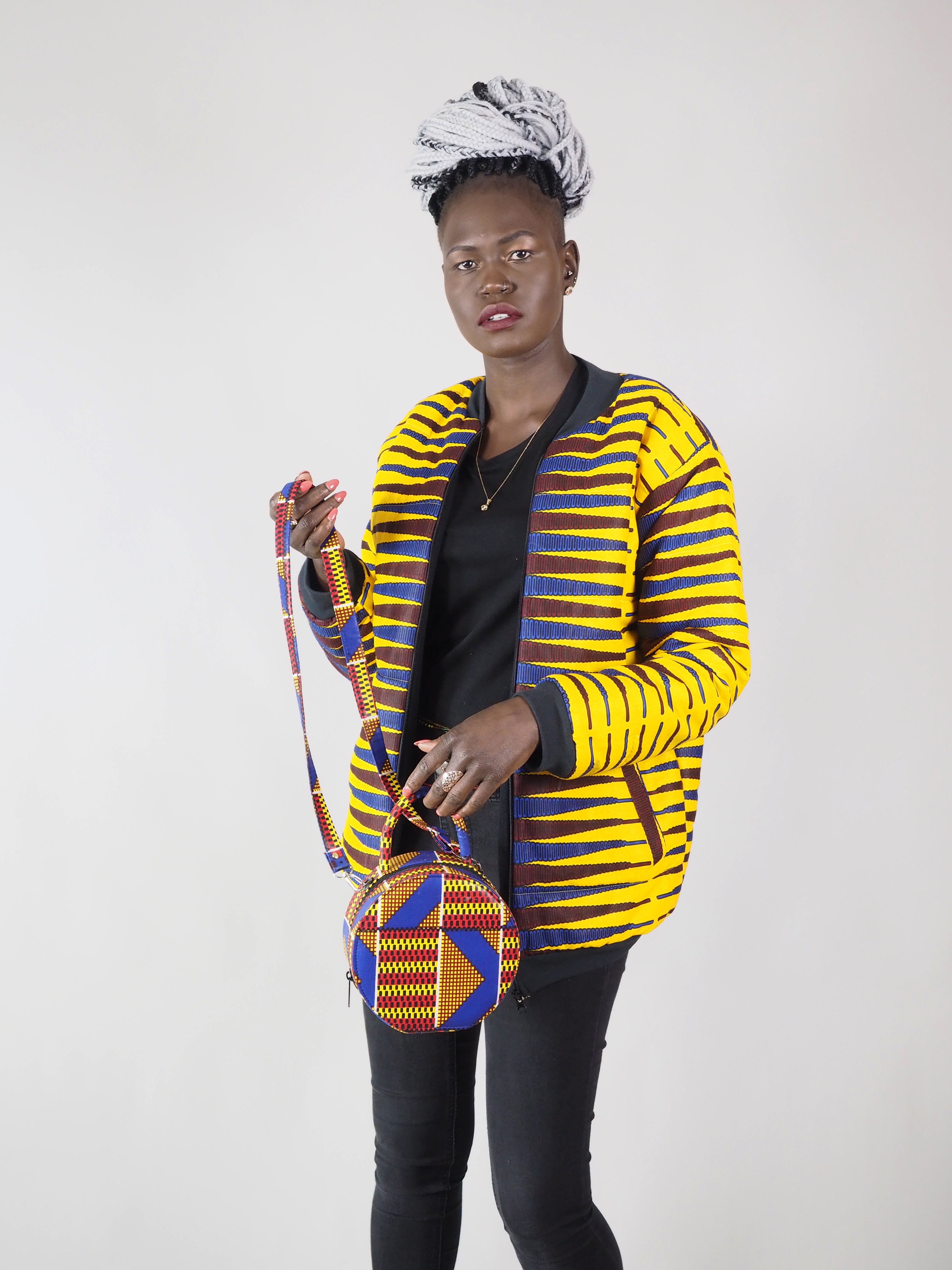 SERVIN HANDMADE AFRICAN PRINT CIRCLE BAG - Afreekline