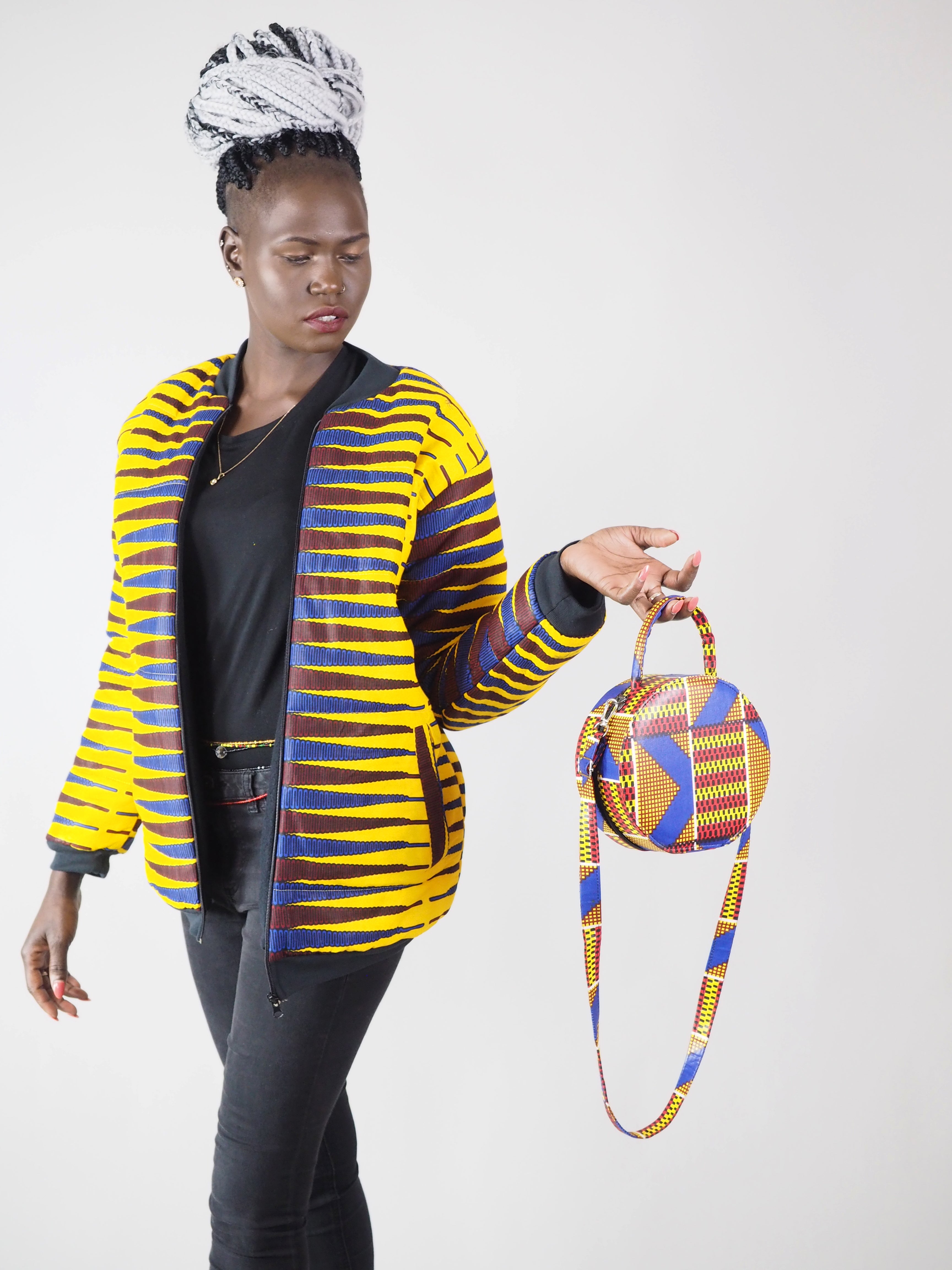 SERVIN HANDMADE AFRICAN PRINT CIRCLE BAG - Afreekline