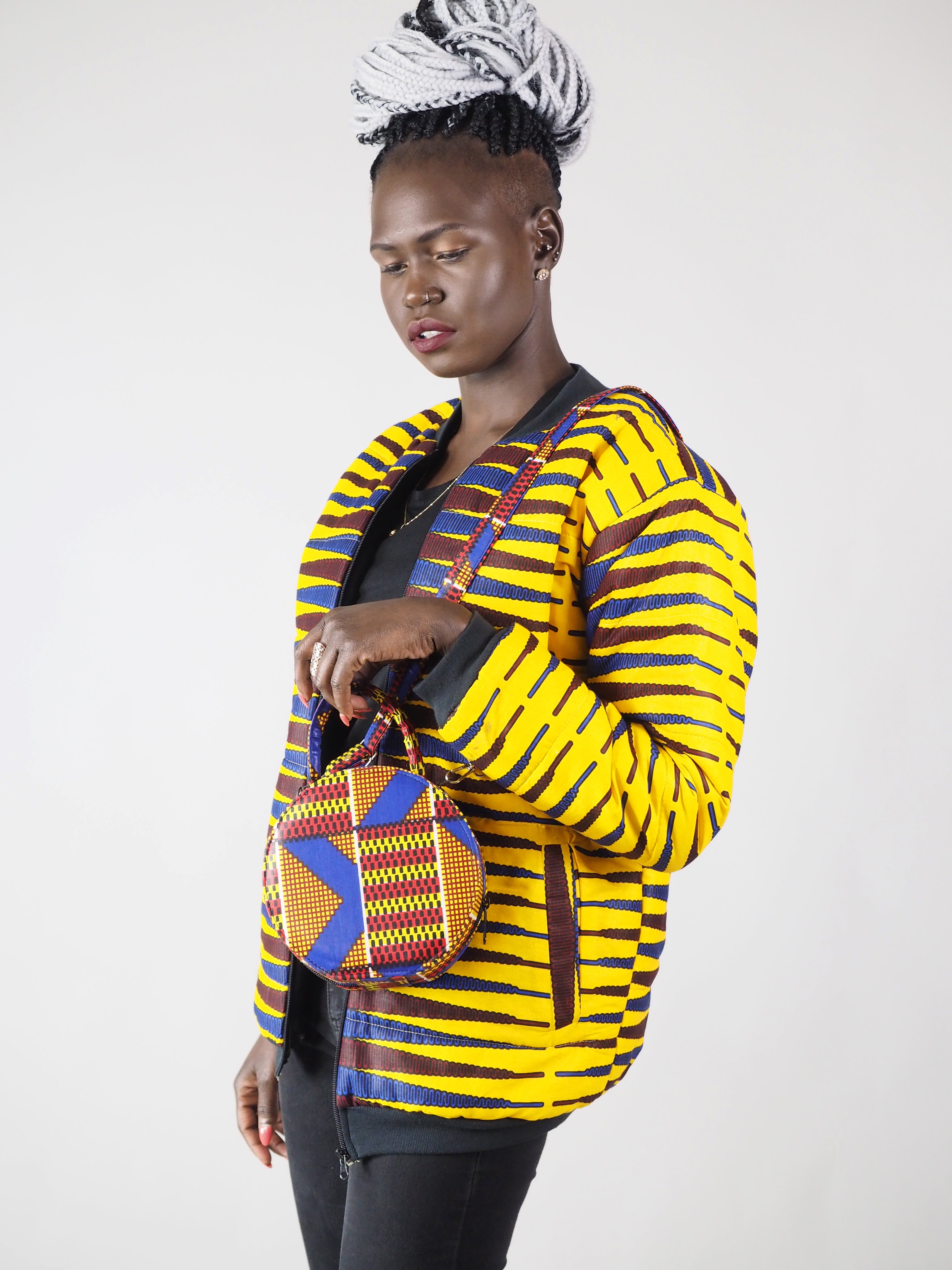 SERVIN HANDMADE AFRICAN PRINT CIRCLE BAG - Afreekline