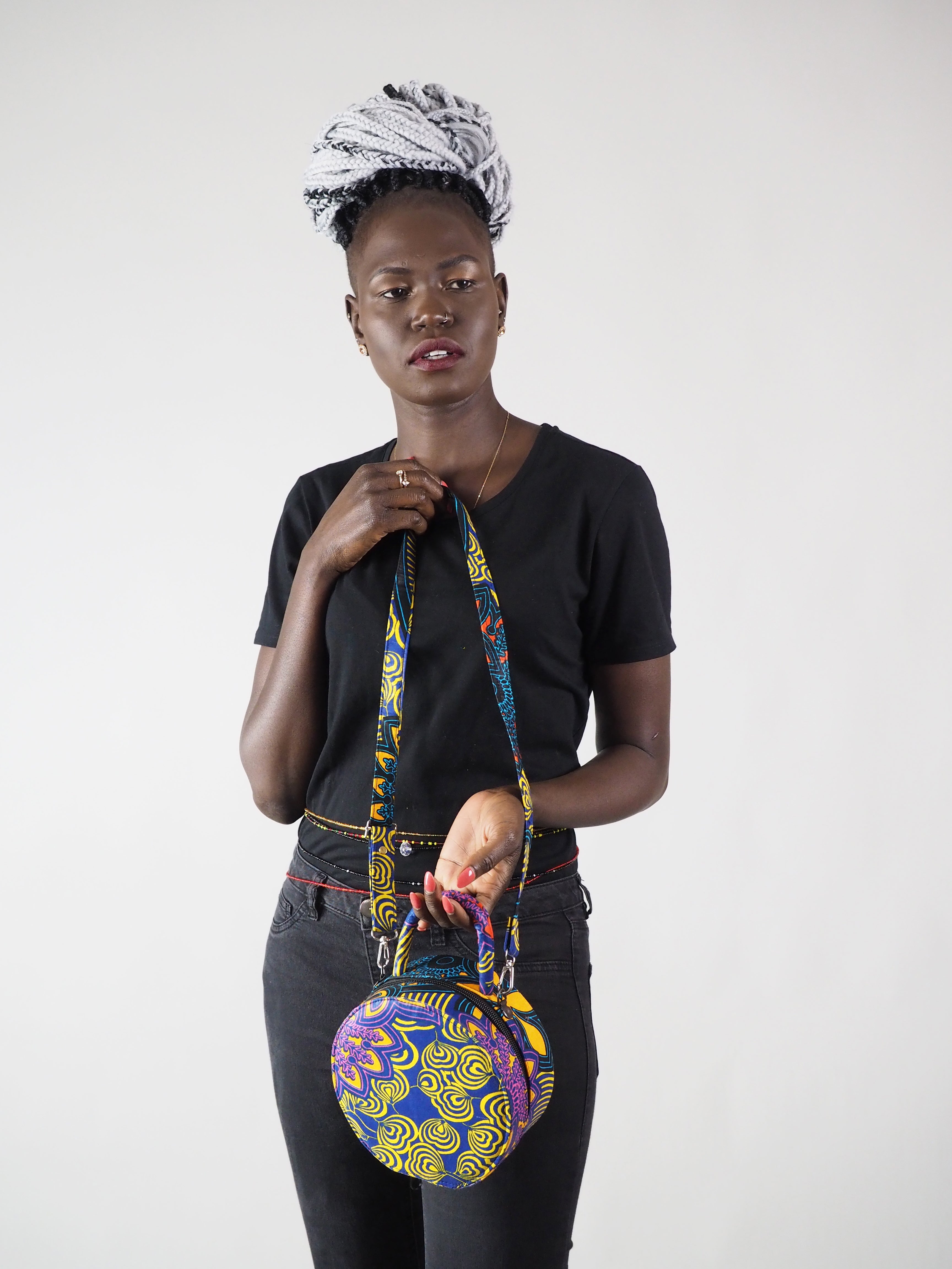 HANDMADE AFRICAN PRINT PAIX CIRCLE BAG - Afreekline