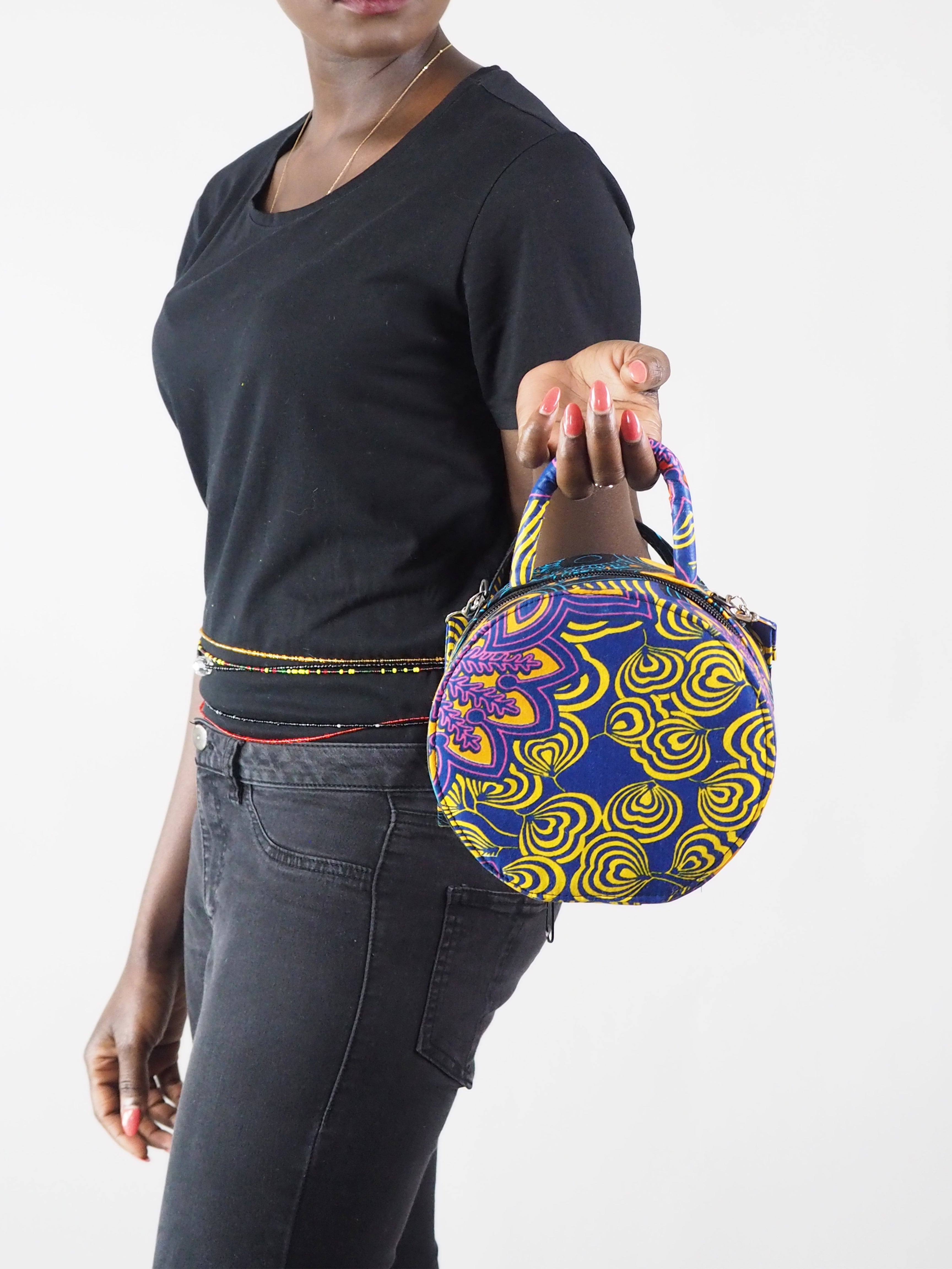 HANDMADE AFRICAN PRINT PAIX CIRCLE BAG - Afreekline