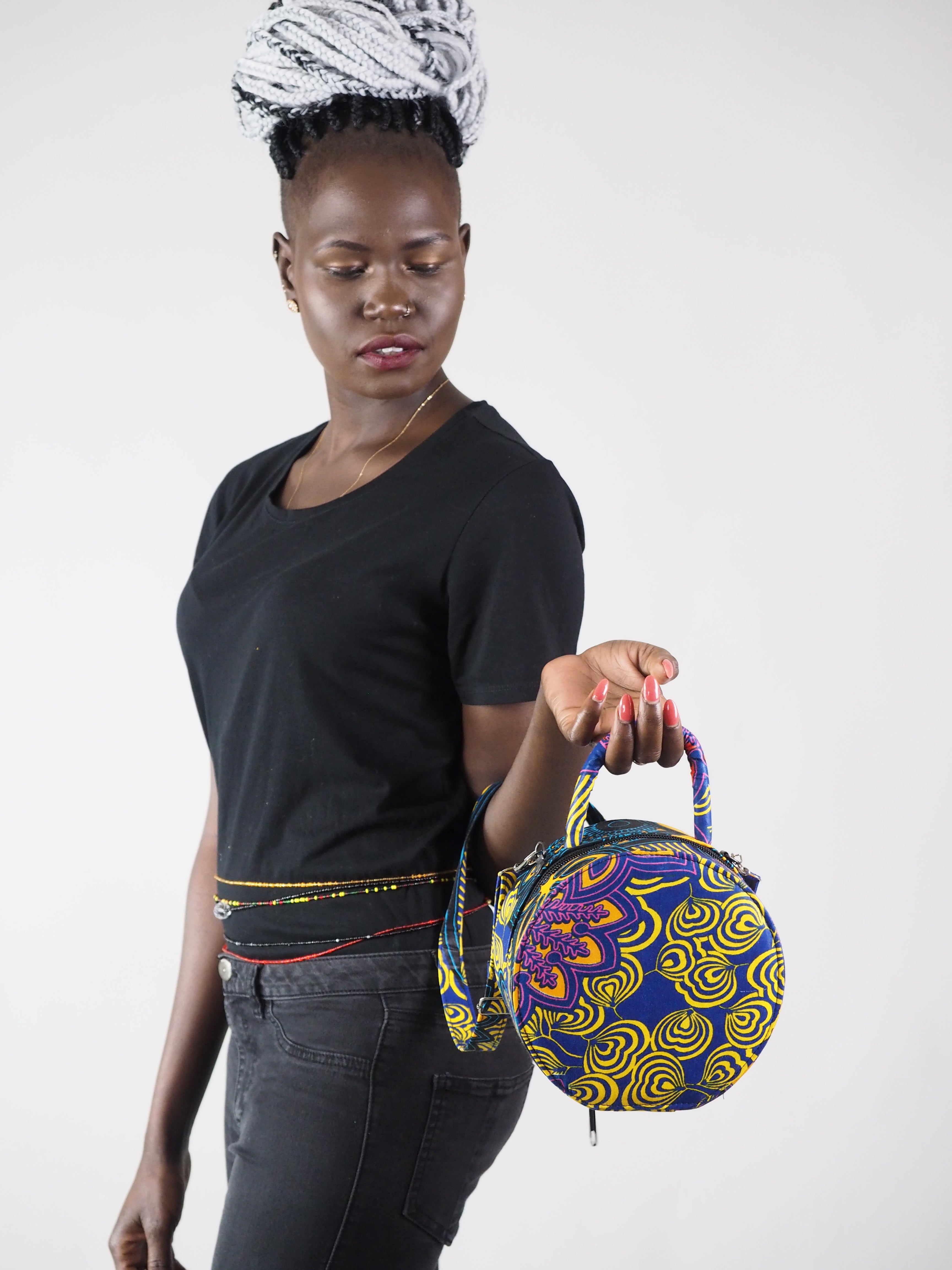 HANDMADE AFRICAN PRINT PAIX CIRCLE BAG - Afreekline