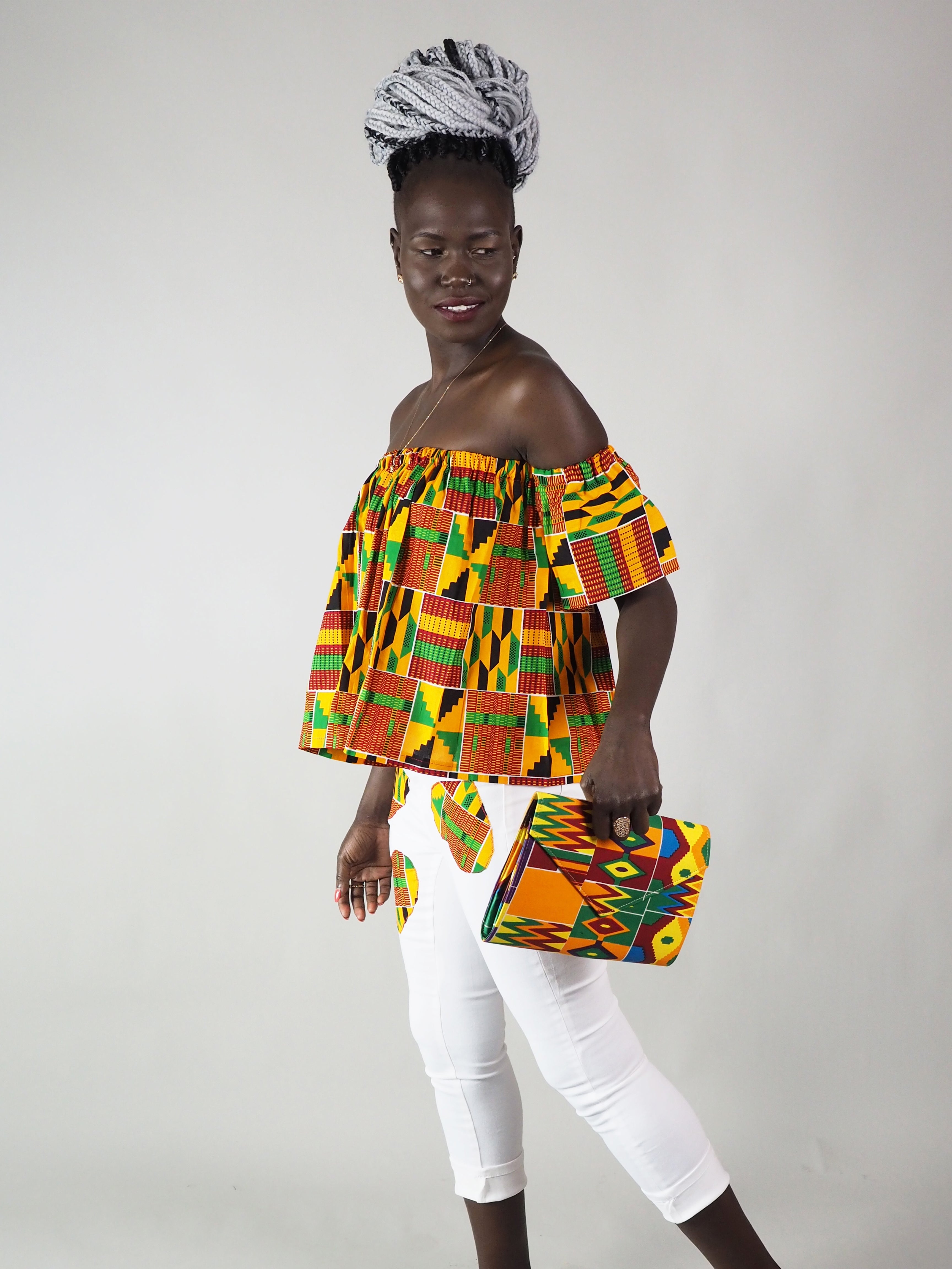 MILA AFRICAN PRINT CLUTCH BAG - Afreekline