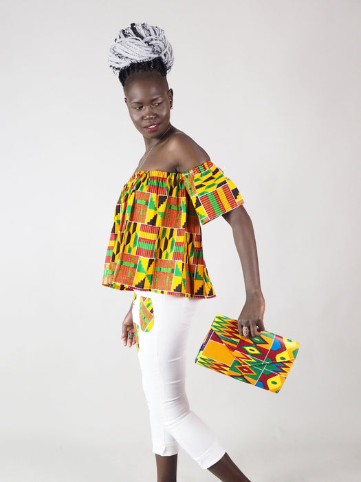 MILA AFRICAN PRINT CLUTCH BAG - Afreekline