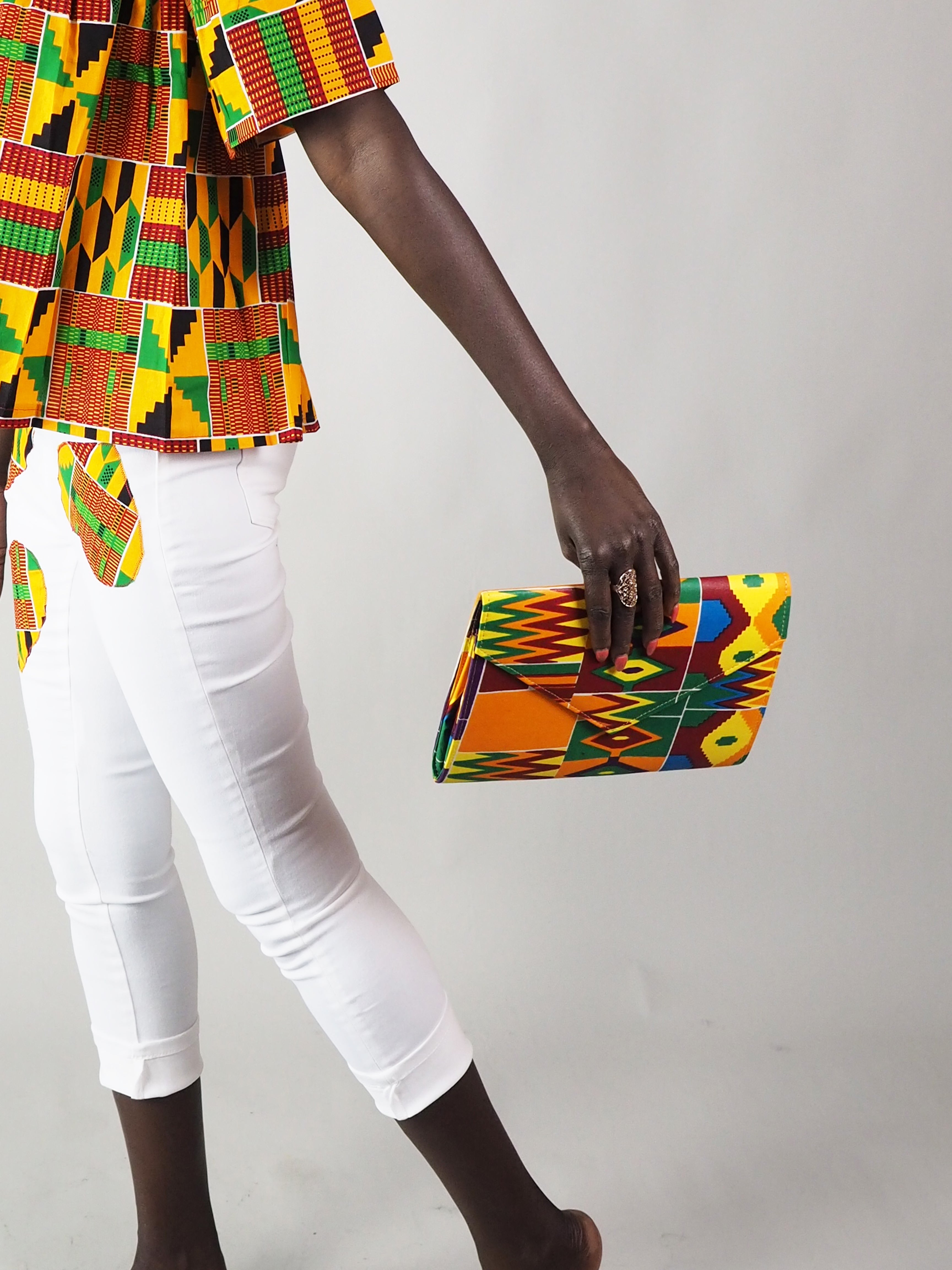 MILA AFRICAN PRINT CLUTCH BAG - Afreekline