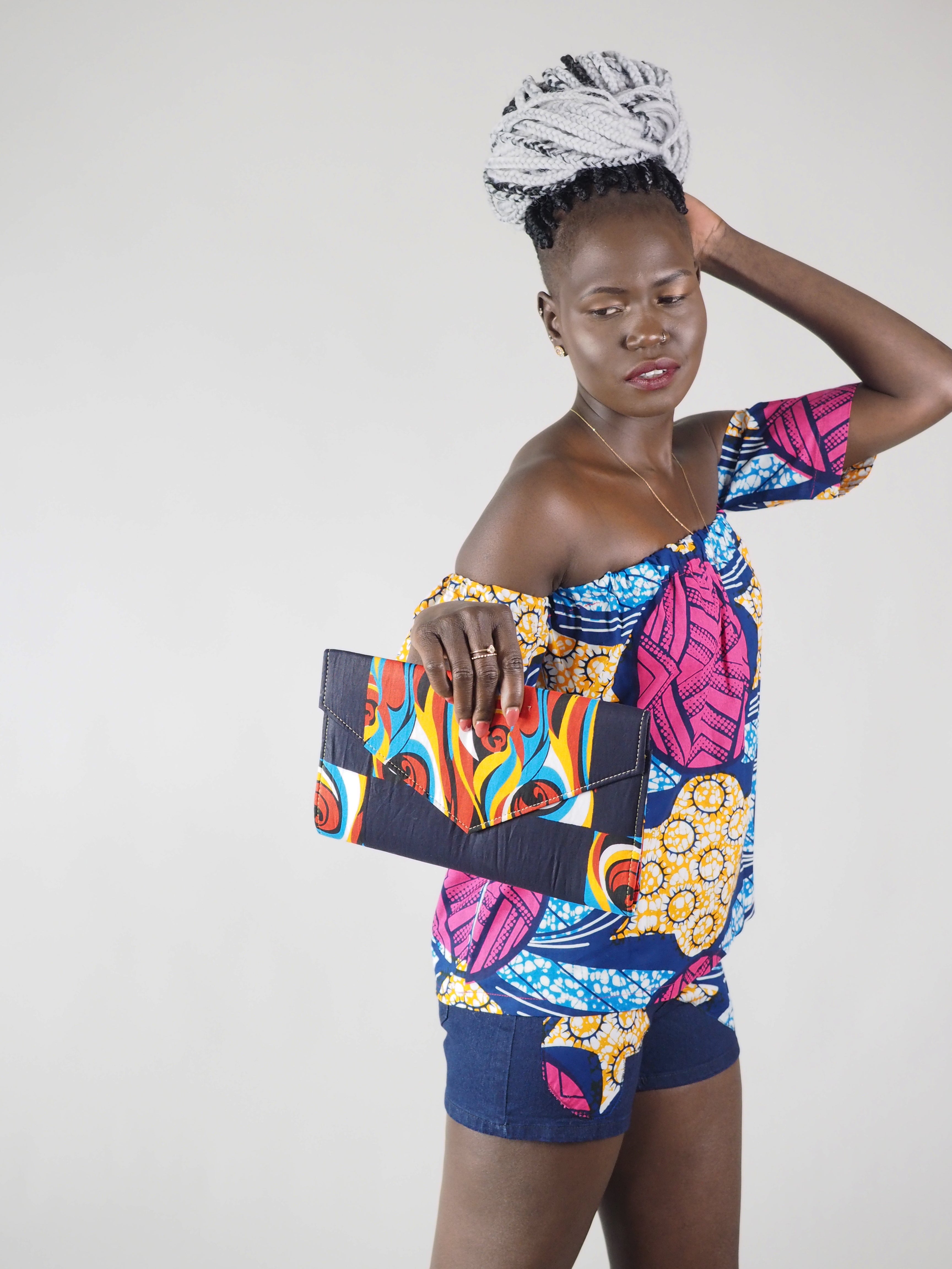 HANDMADE AFRICAN PRINT TAILA CLUTCH BAG - Afreekline