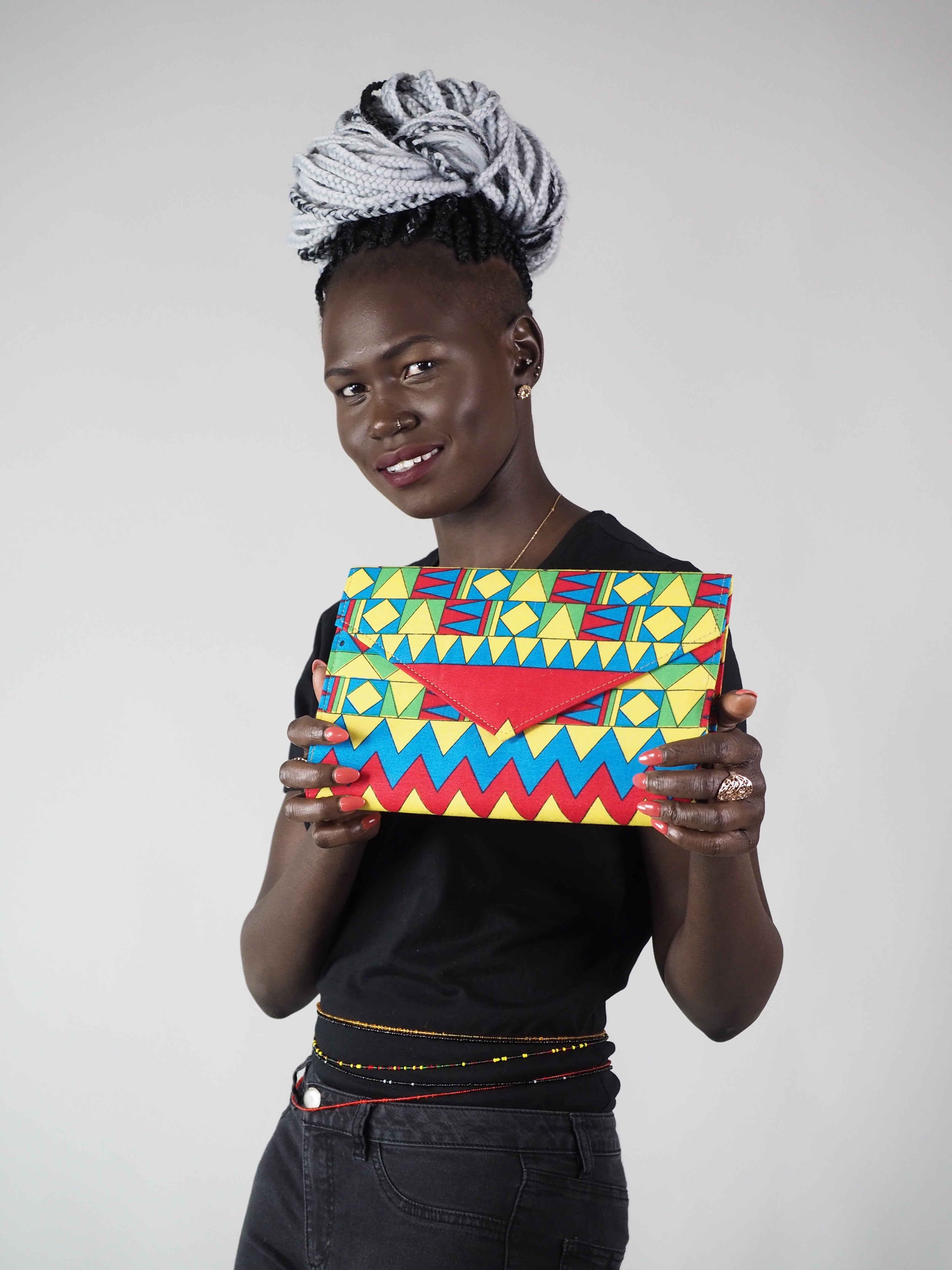 HANDMADE AFRICAN PRINT MEYA CLUTCH BAG - Afreekline