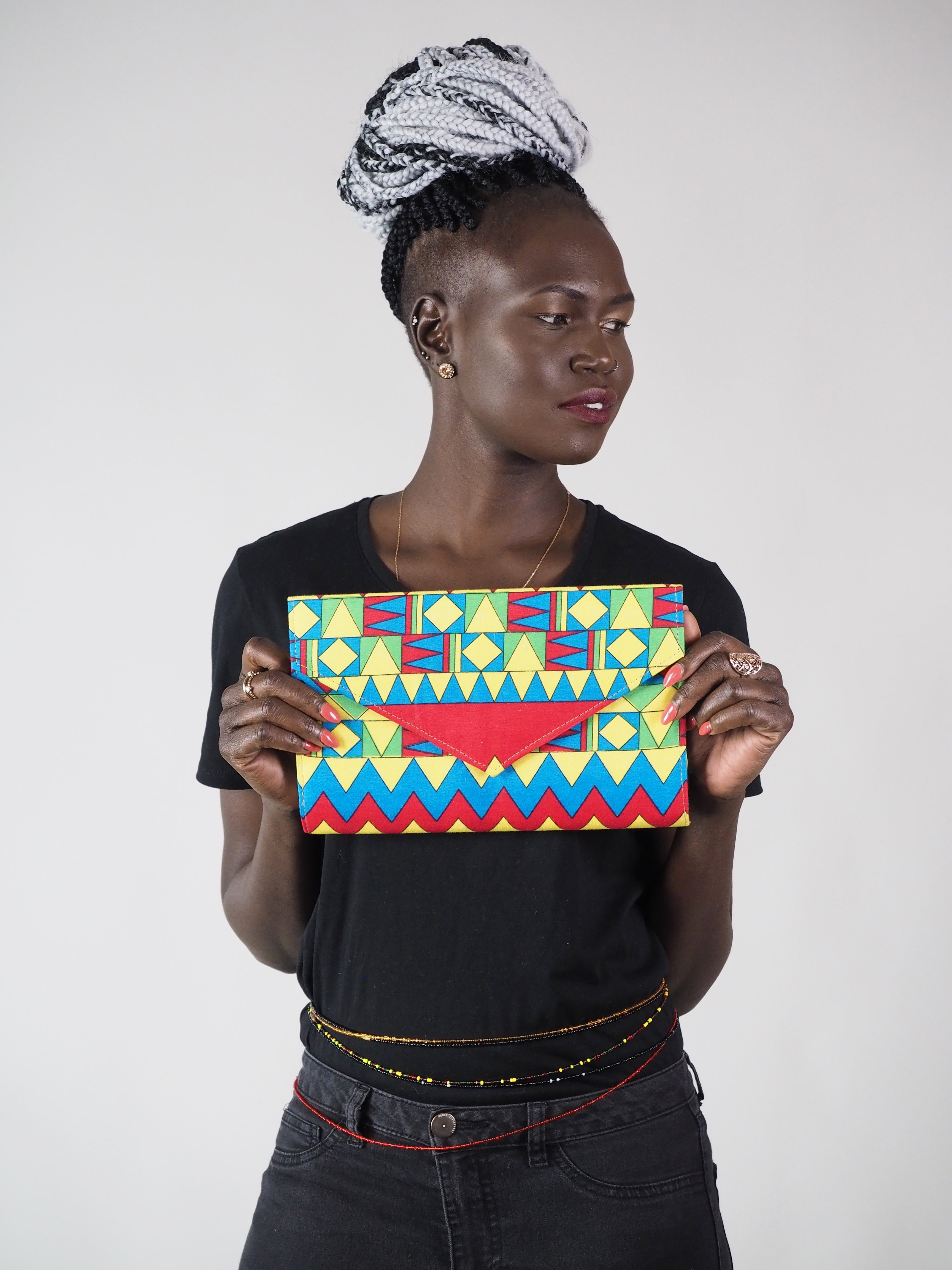 HANDMADE AFRICAN PRINT MEYA CLUTCH BAG - Afreekline