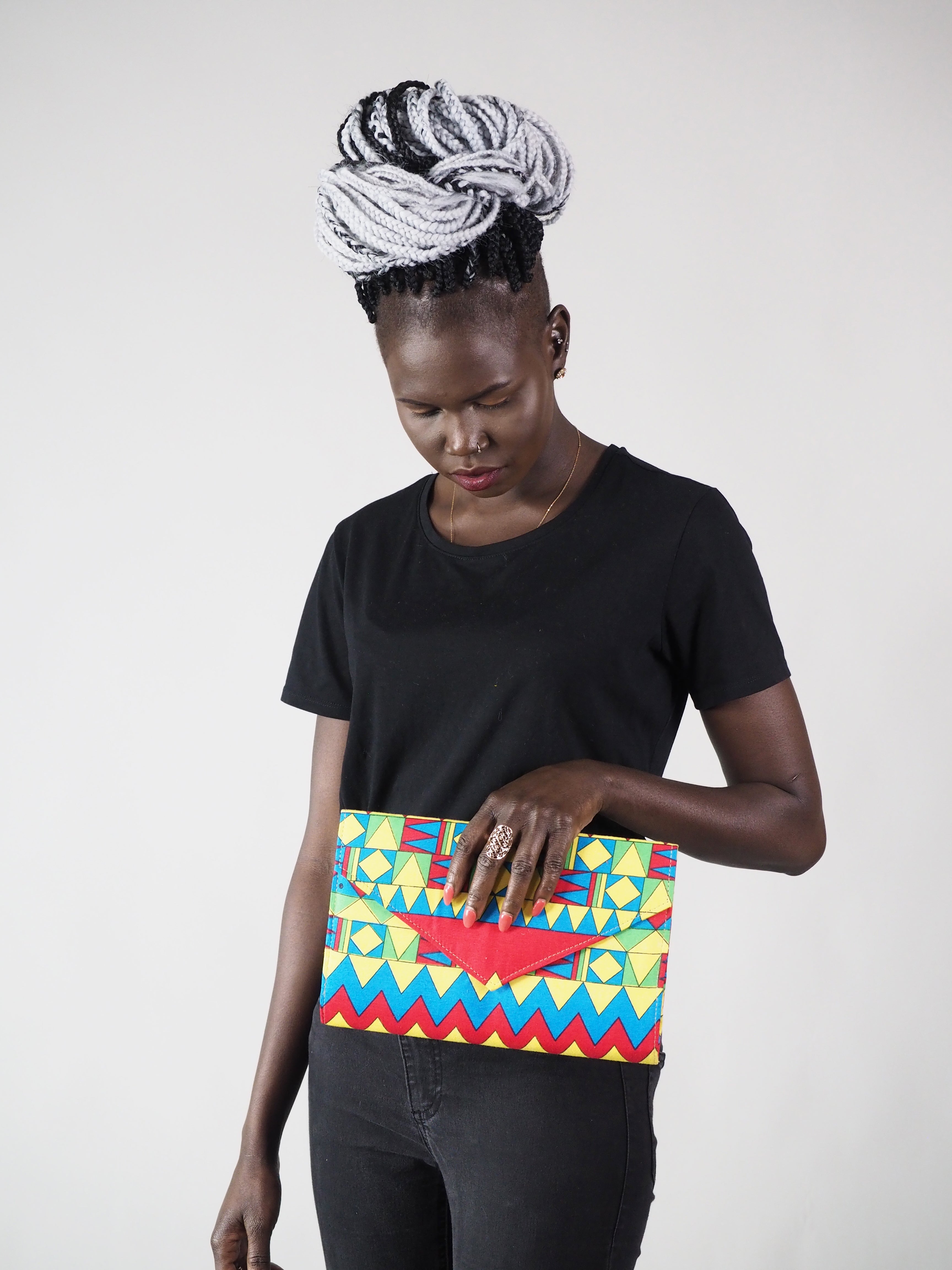 HANDMADE AFRICAN PRINT MEYA CLUTCH BAG - Afreekline