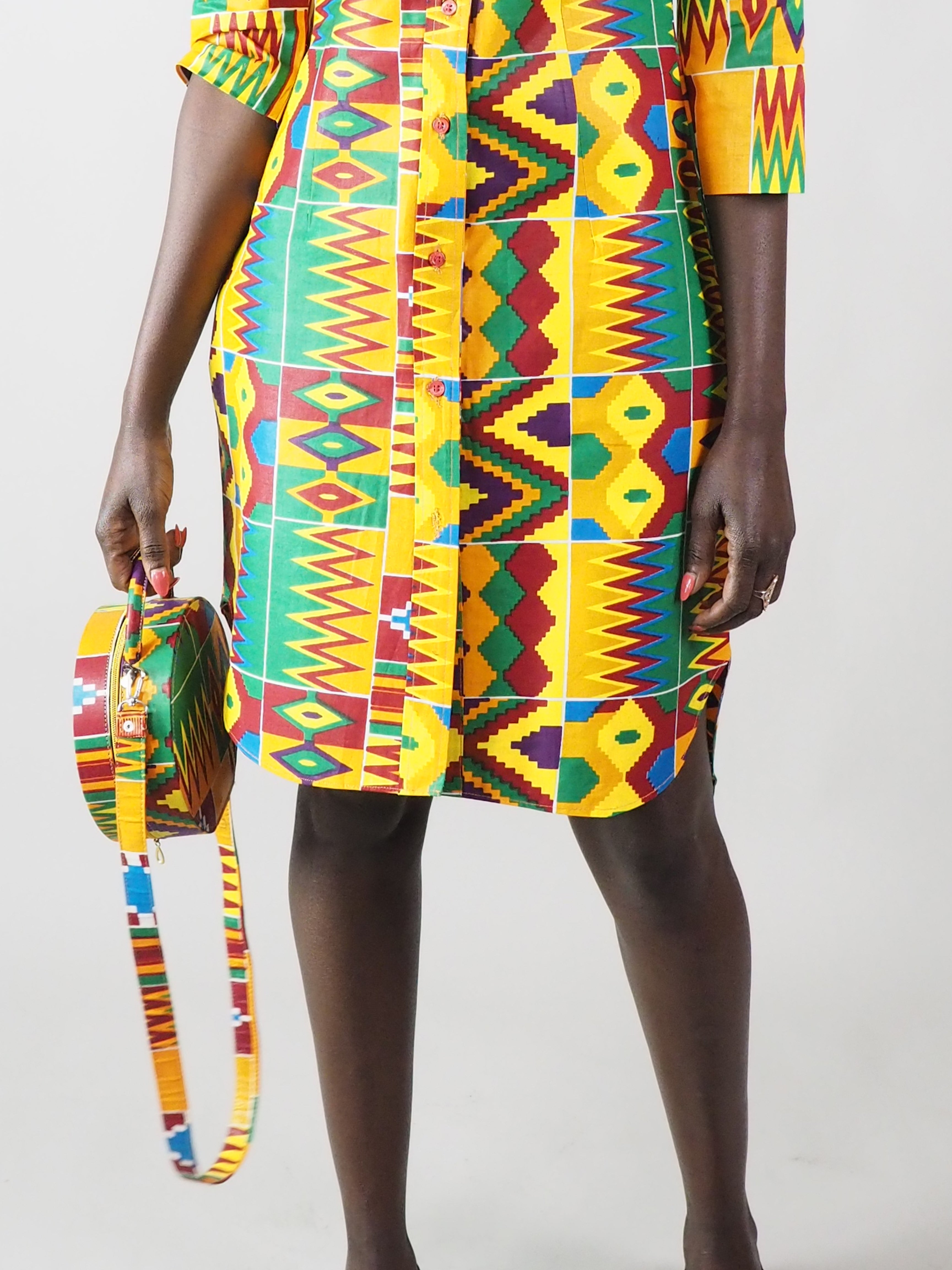 MILA HANDMADE AFRICAN PRINT CIRCLE BAG - Afreekline