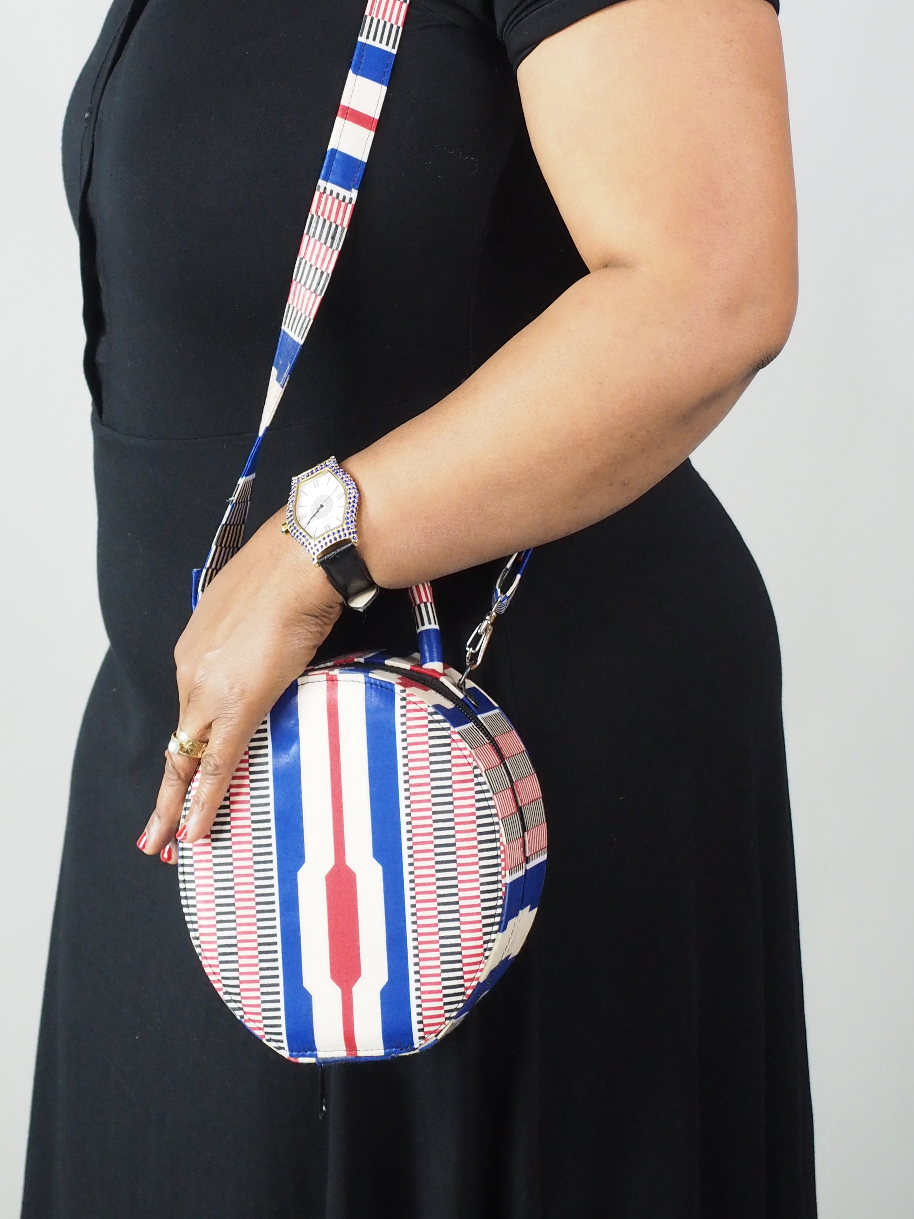 HANDMADE AFRICAN PRINT NADI CIRCLE BAG - Afreekline