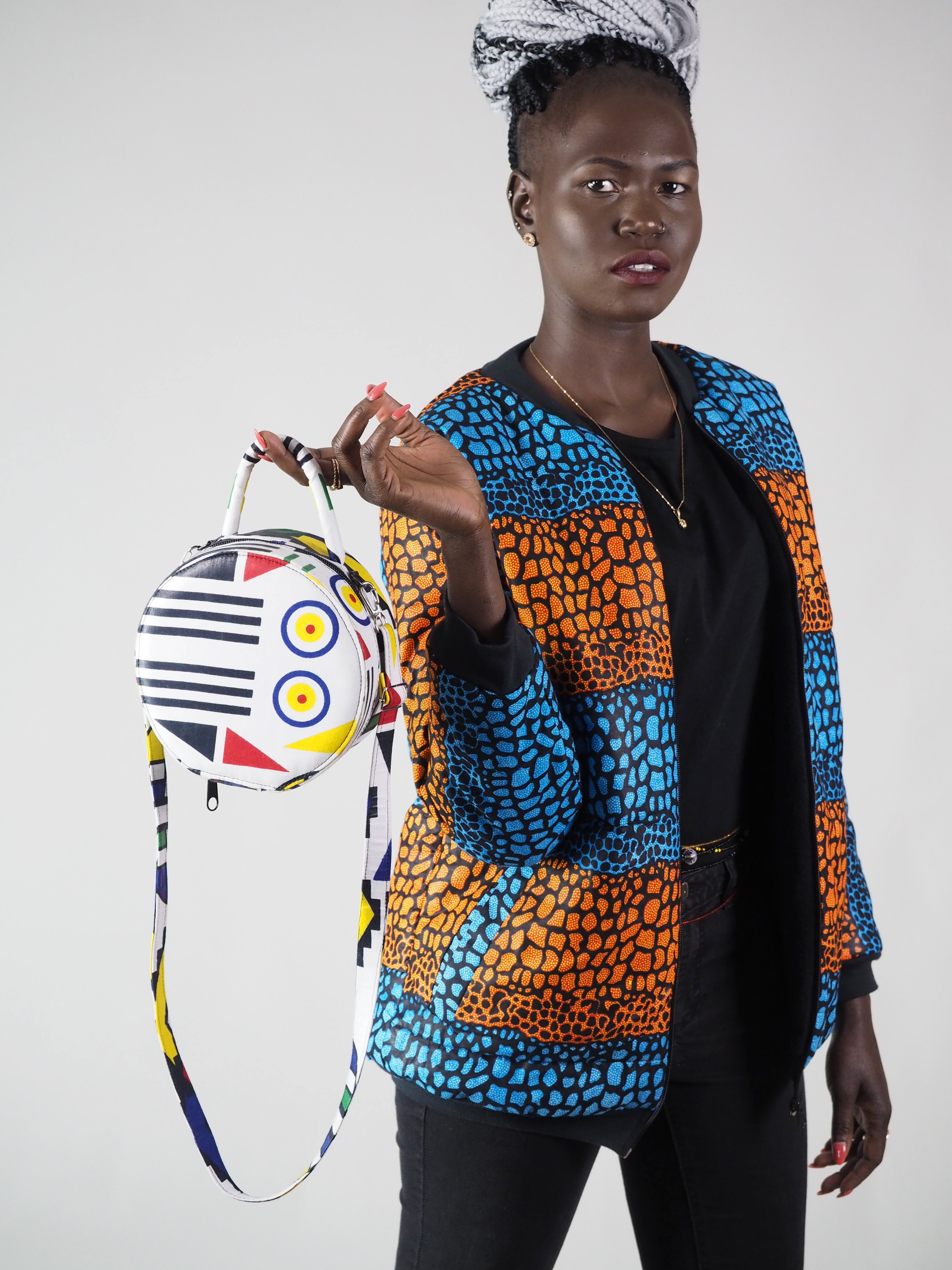 HANDMADE AFRICAN PRINT CAIZ CIRCLE BAG - Afreekline