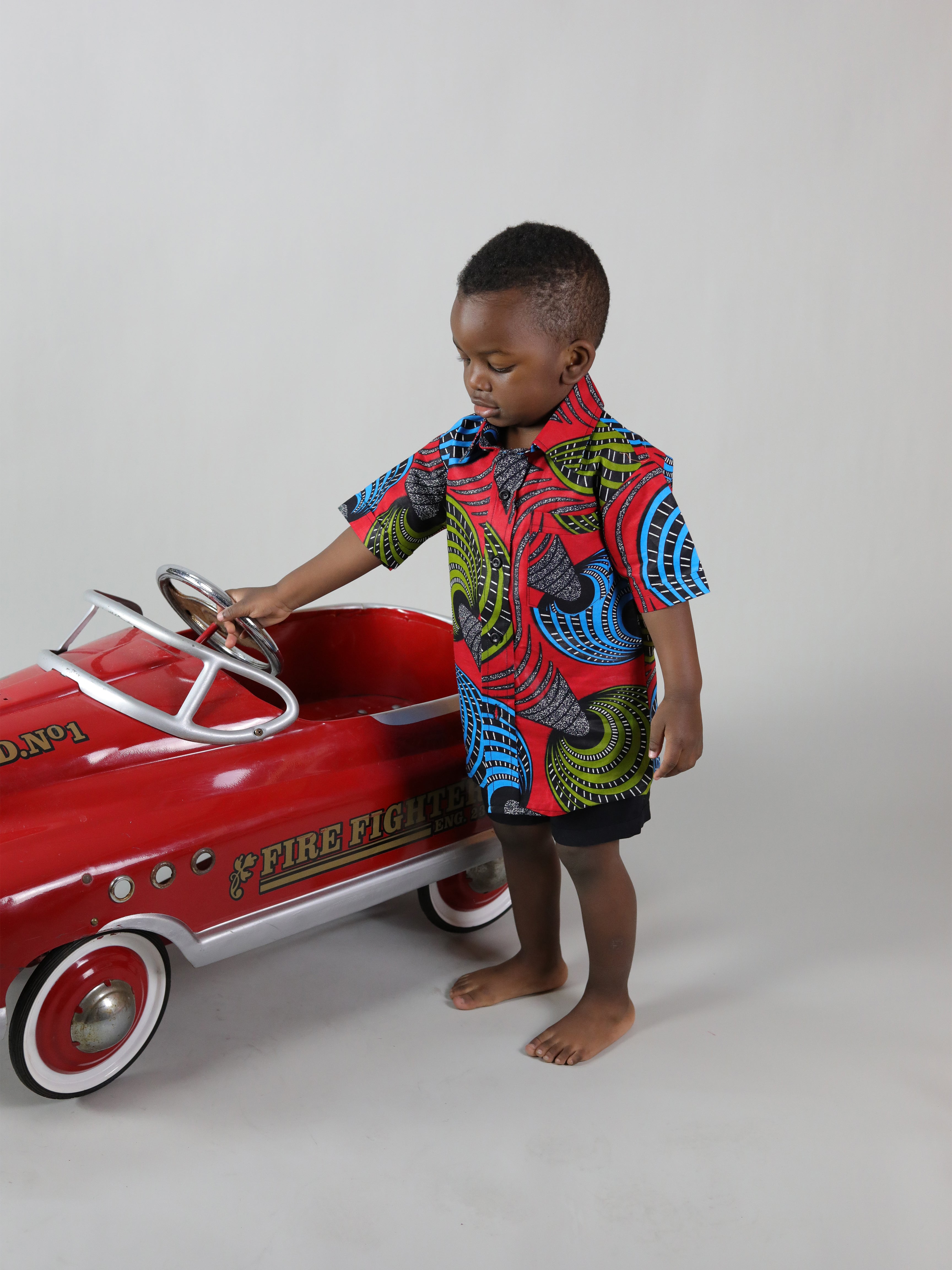 NJONO AFRICAN PRINT KIDS SHIRT - Afreekline