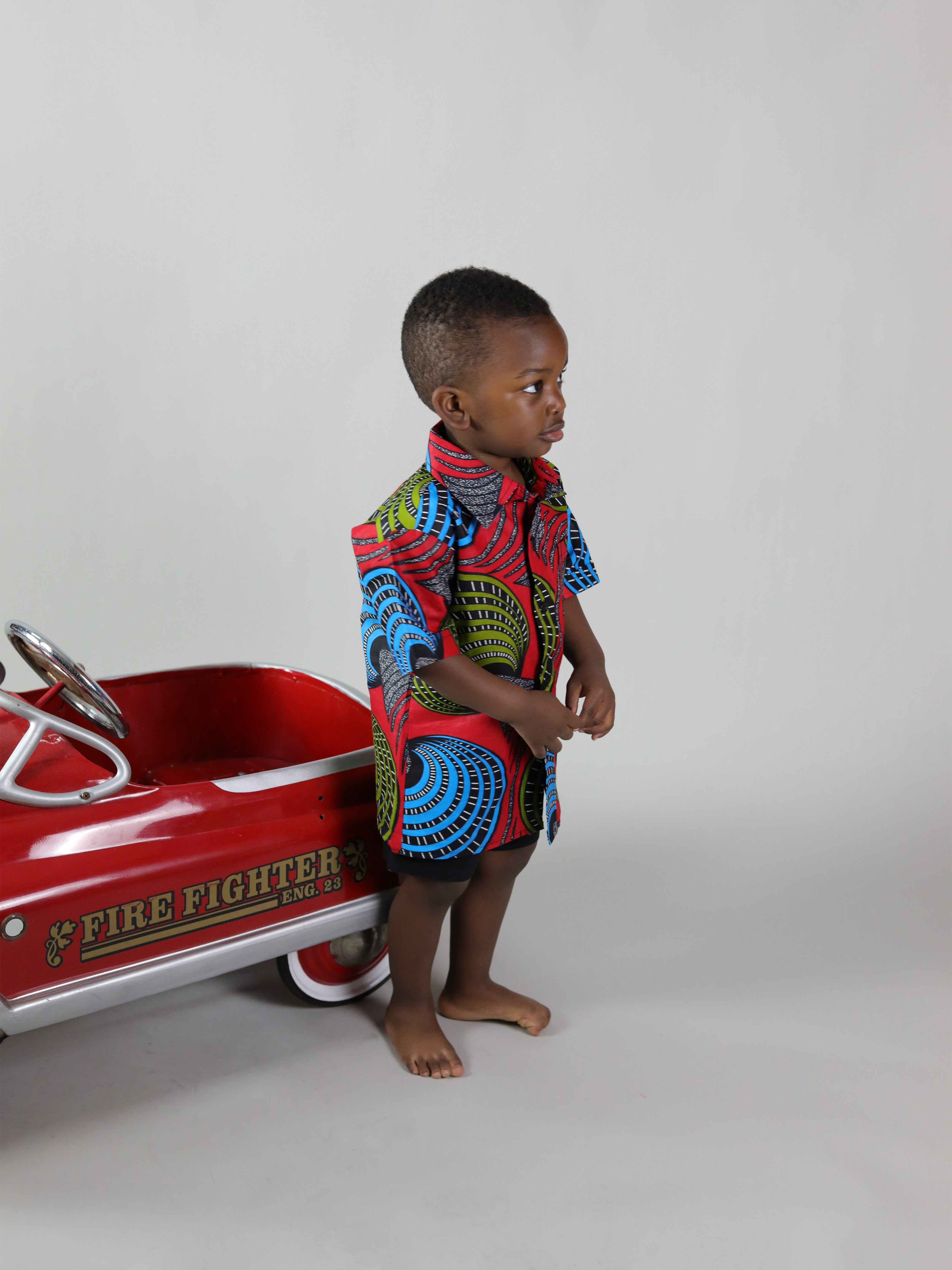 NJONO AFRICAN PRINT KIDS SHIRT - Afreekline