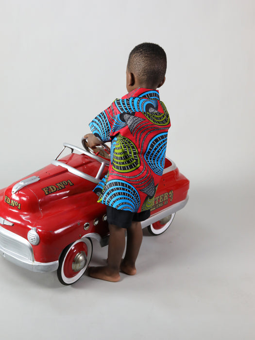 NJONO AFRICAN PRINT KIDS SHIRT - Afreekline