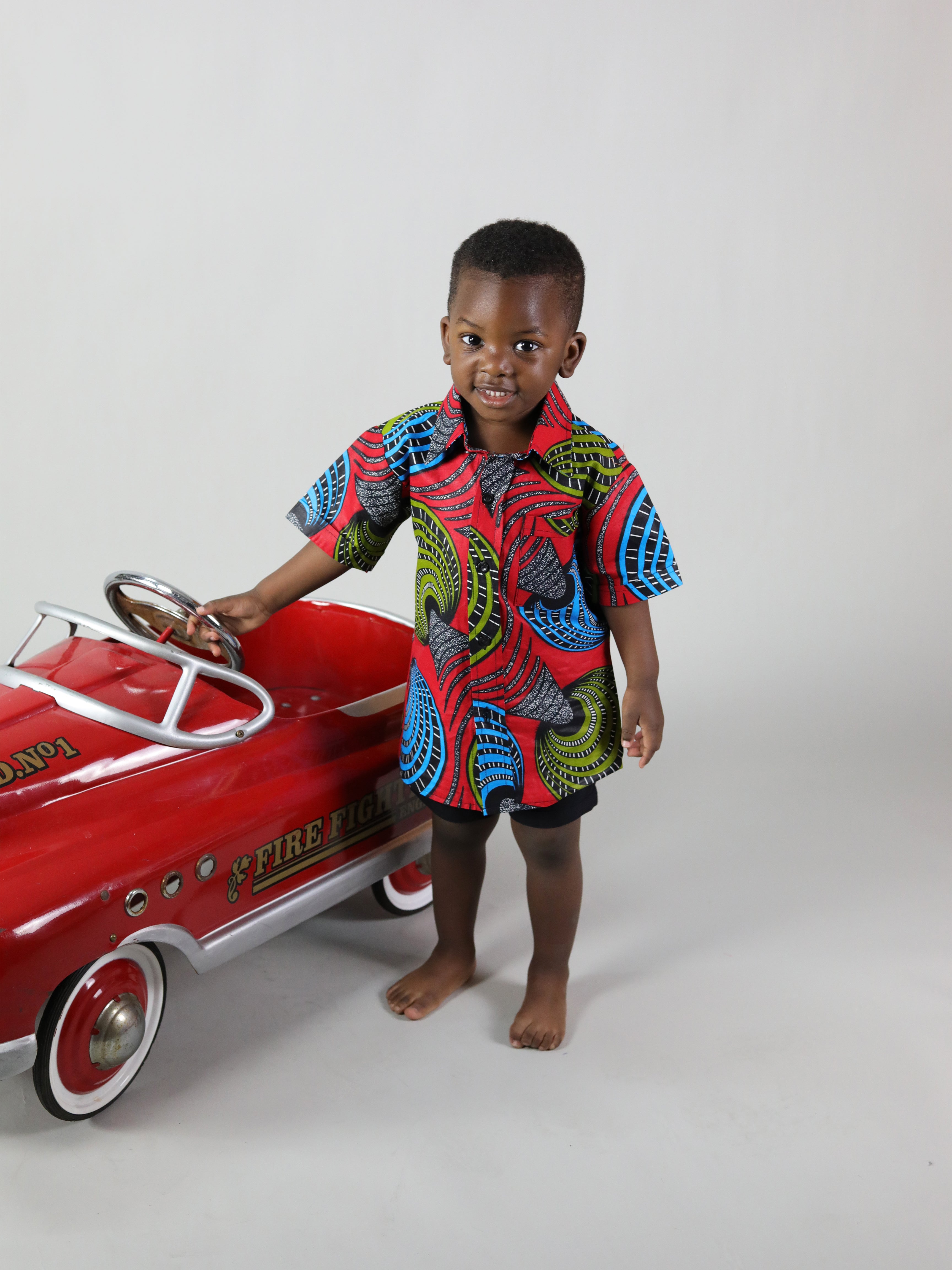 NJONO AFRICAN PRINT KIDS SHIRT - Afreekline