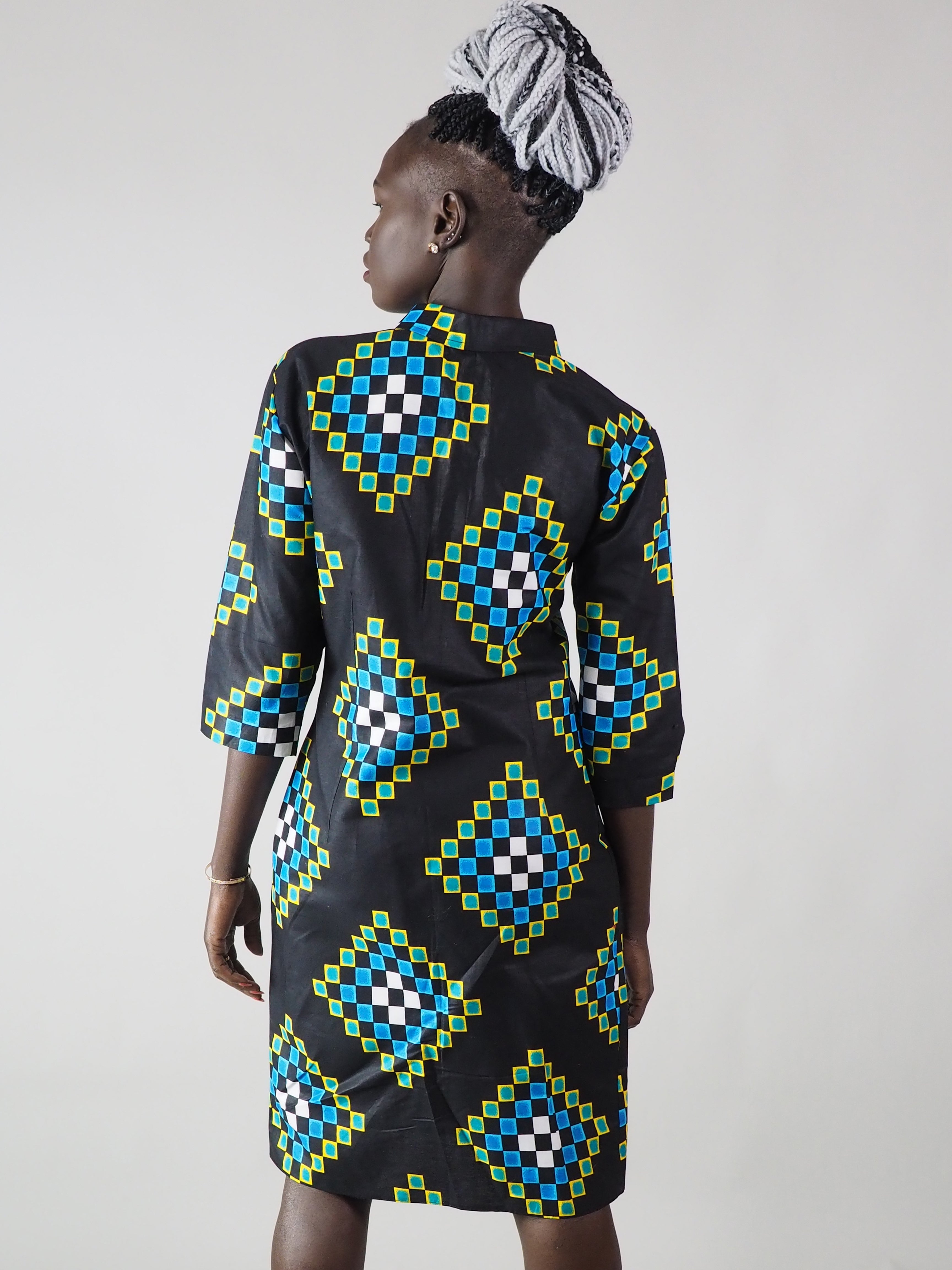 AFRICAN PRINT LADIES' AYAN DRESS SHIRT - Afreekline