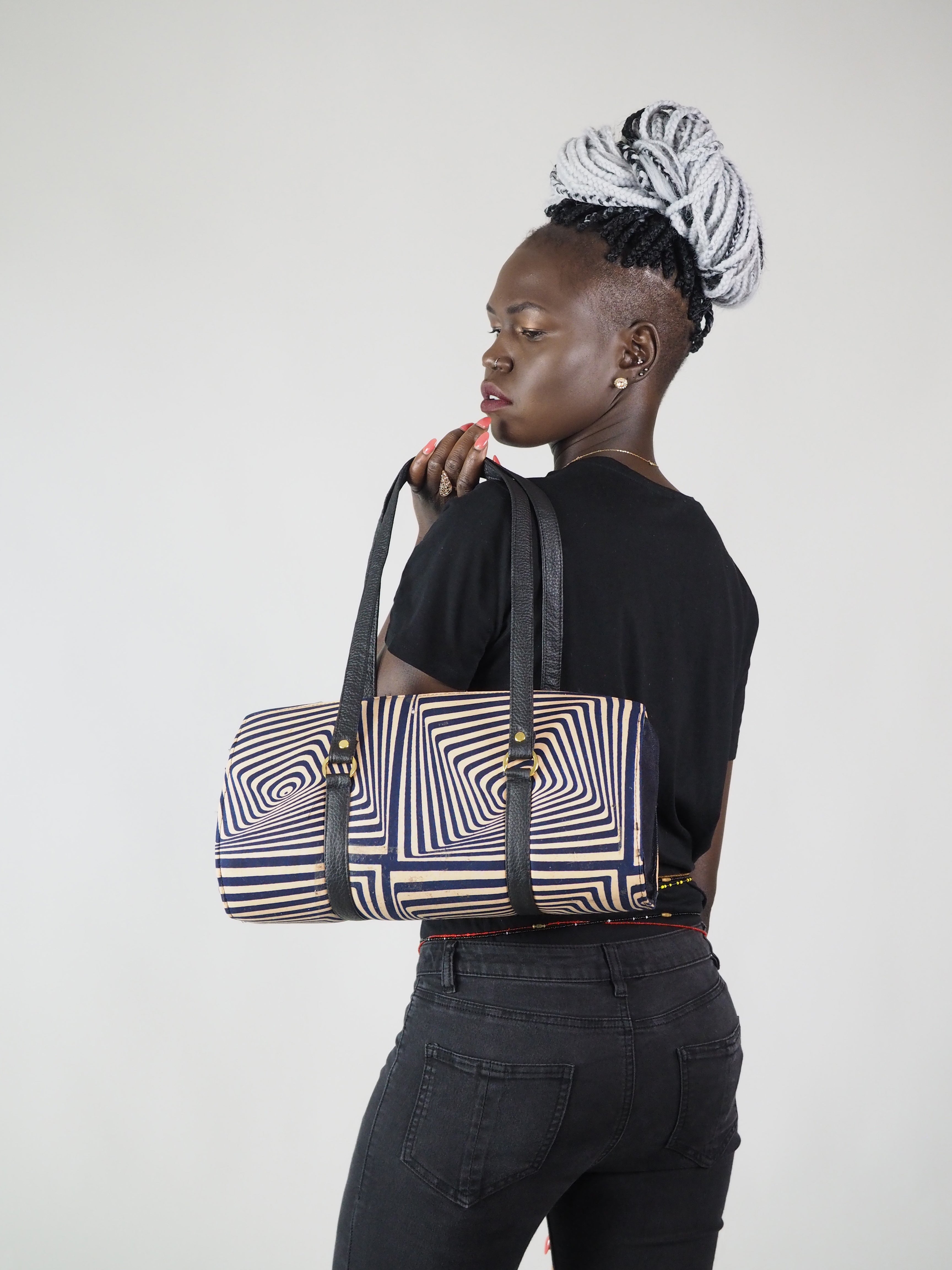 HANDMADE AFRICAN PRINT LIANA DRUMBAG - Afreekline