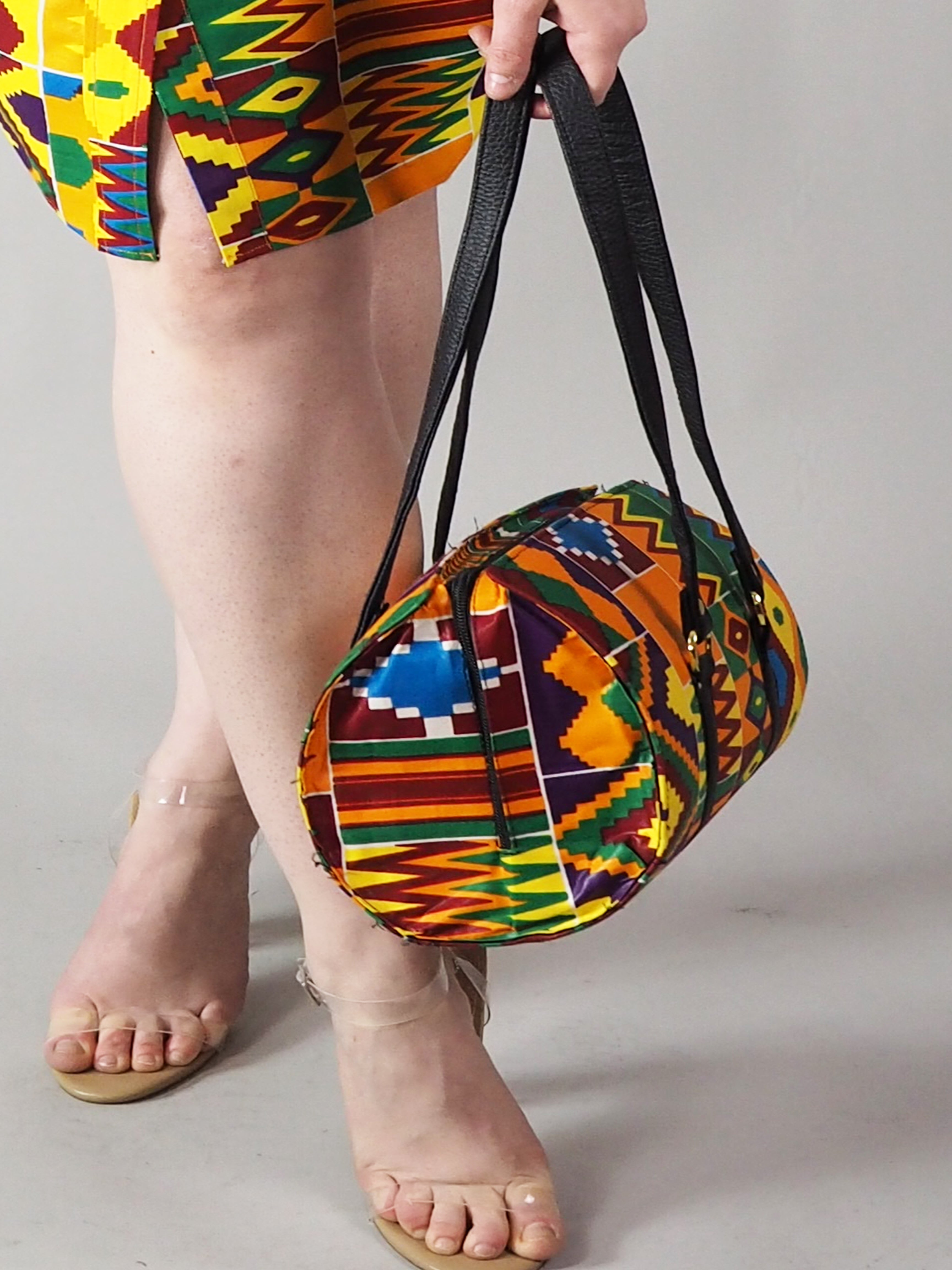 MILA HANDMADE AFRICAN PRINT DRUM BAG - Afreekline