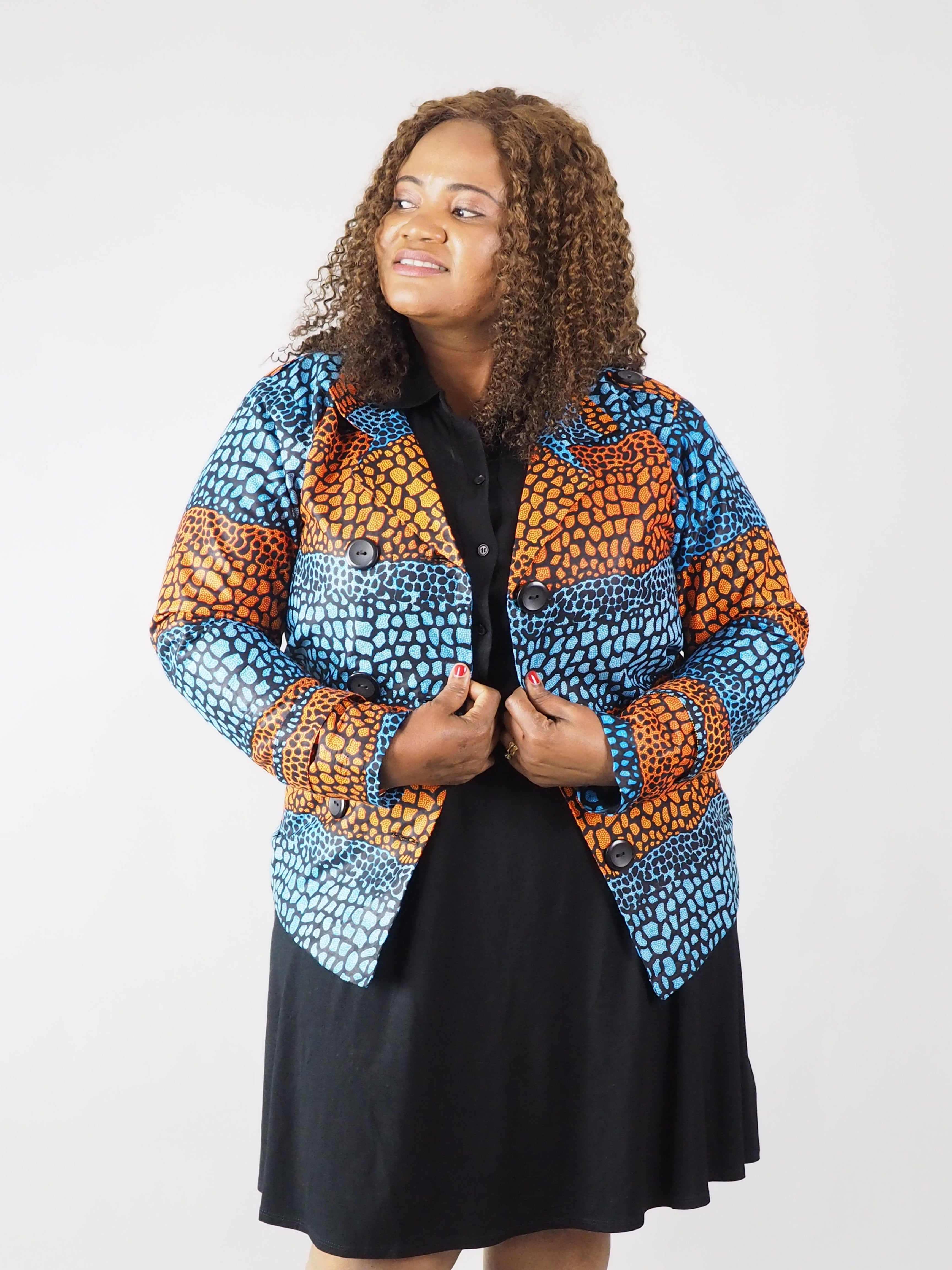 AFRICAN PRINT LADIES' MAHENA COAT - Afreekline