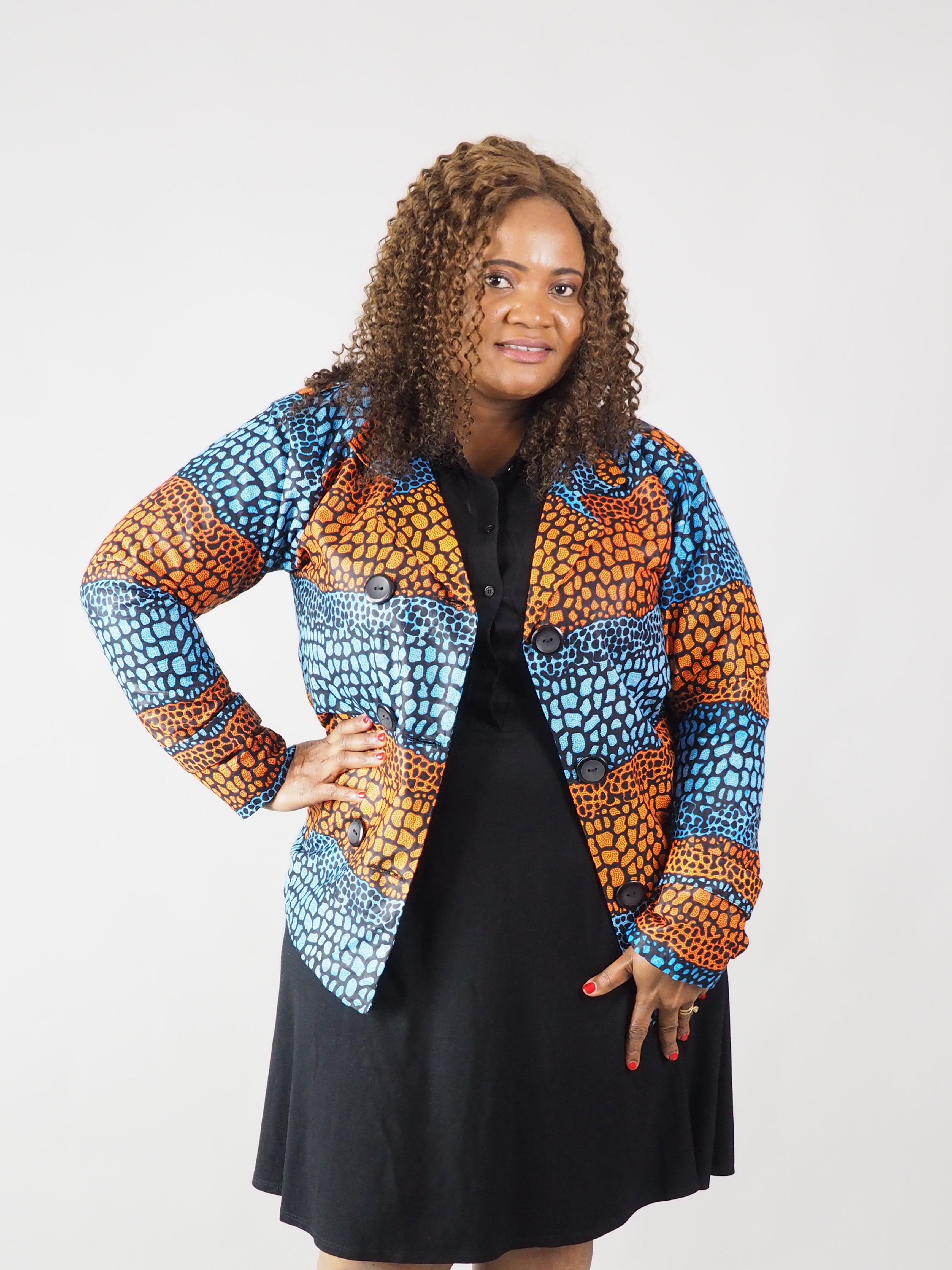 AFRICAN PRINT LADIES' MAHENA COAT - Afreekline