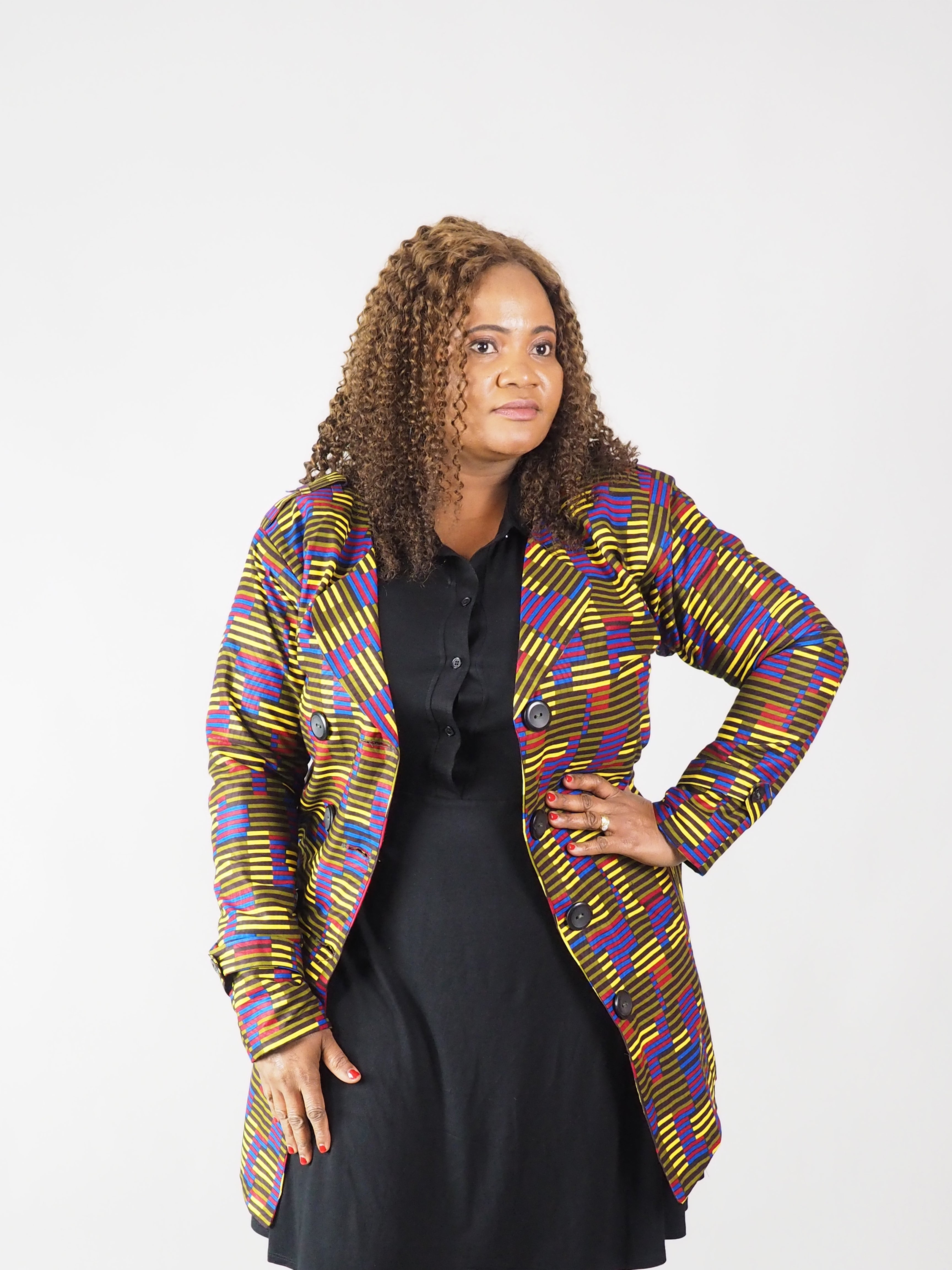 AFRICAN PRINT LADIES' PANETE COAT - Afreekline