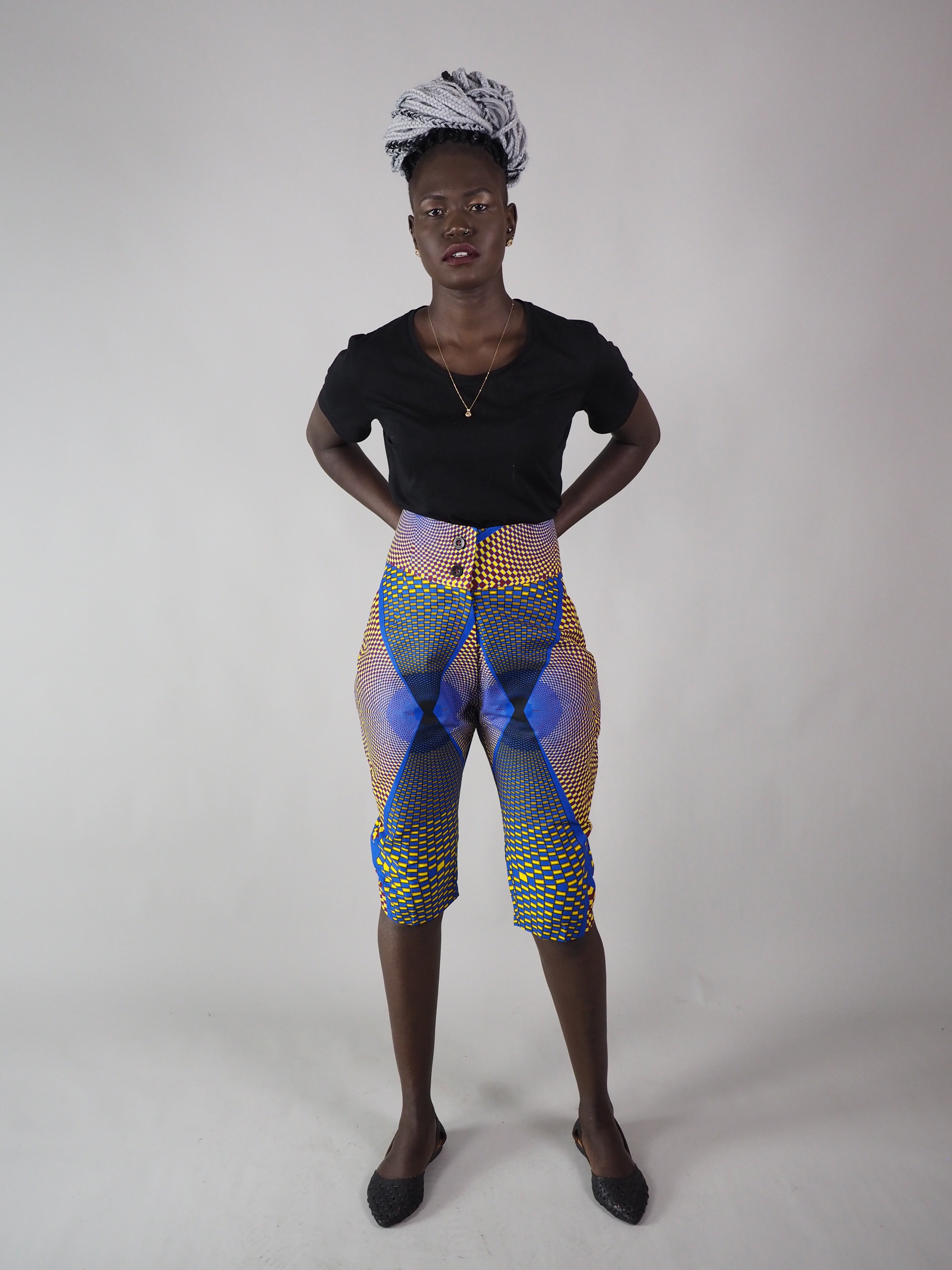 AFRICAN PRINT LADIES HIGH WAIST MAIRA SHORTS - Afreekline