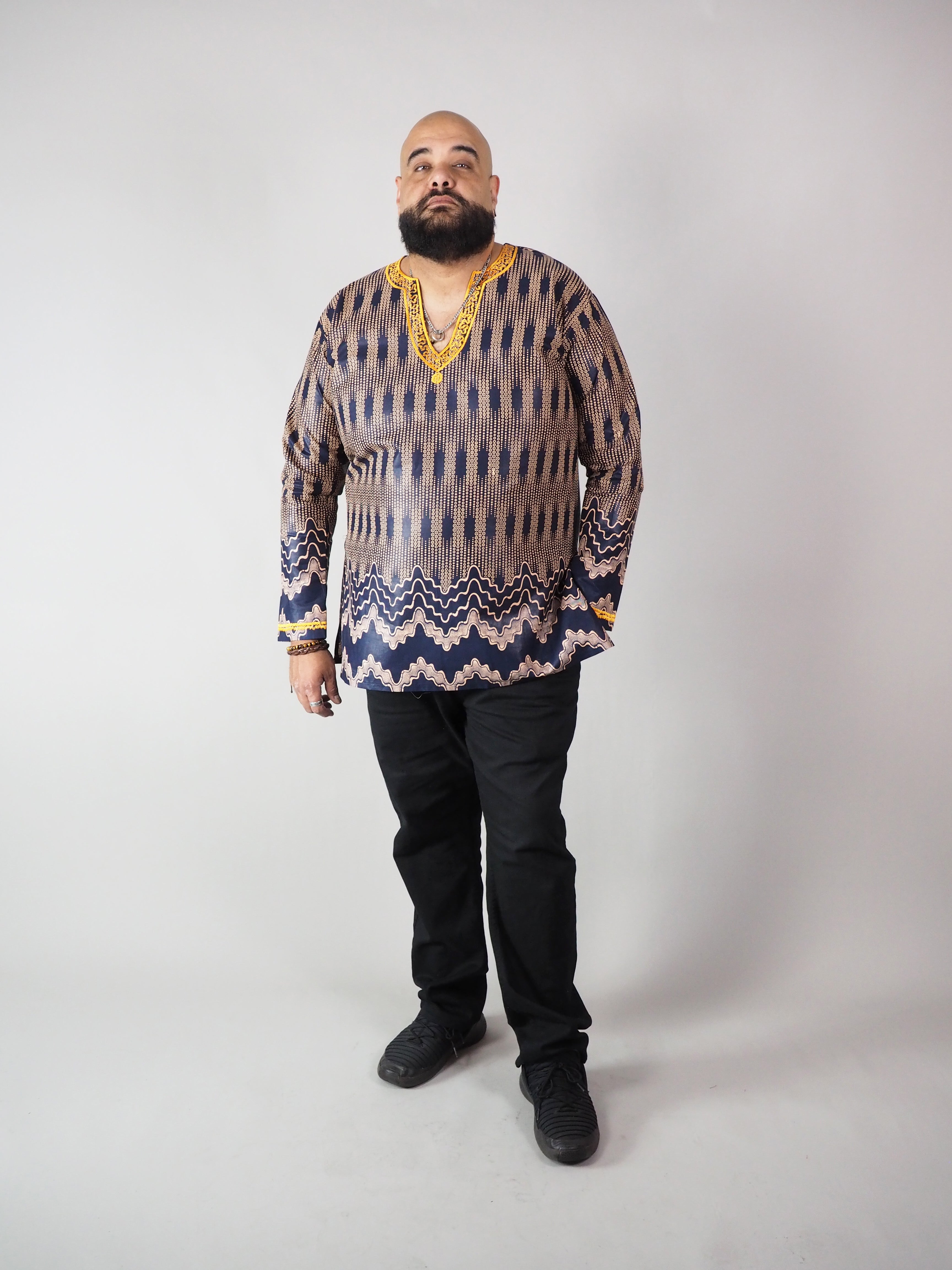 TARU AFRICAN PRINT EMBROIDERED UNISEX SHIRTS - Afreekline