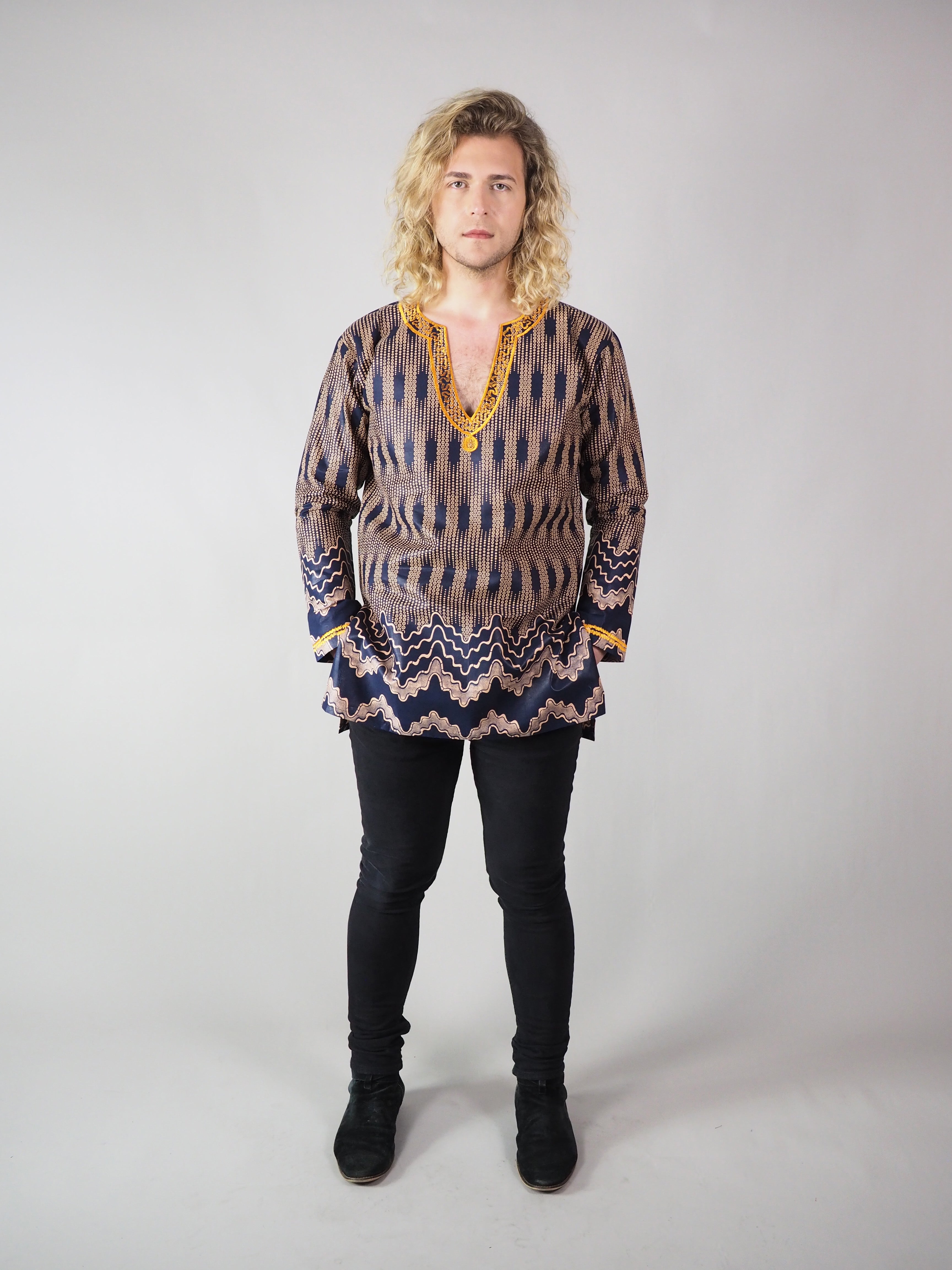 TARU AFRICAN PRINT EMBROIDERED UNISEX SHIRTS - Afreekline