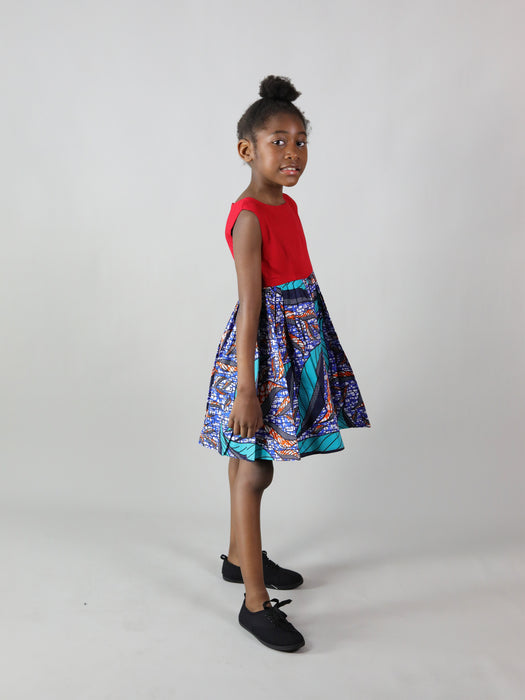 NEEMA AFRICAN PRINT KIDS DRESS - Afreekline