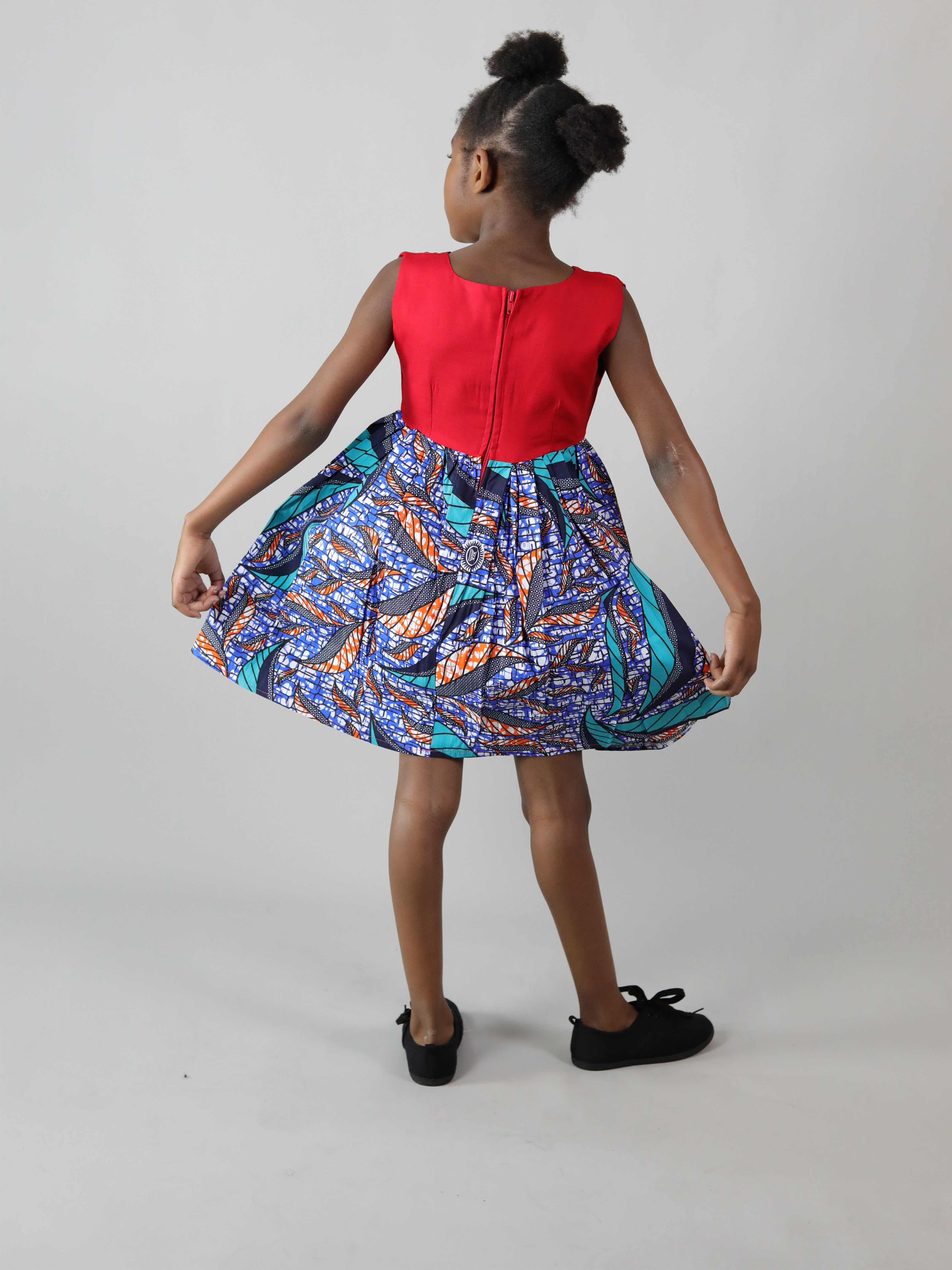 NEEMA AFRICAN PRINT KIDS DRESS - Afreekline