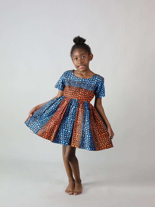 COLLETO AFRICAN PRINT KIDS DRESS - Afreekline