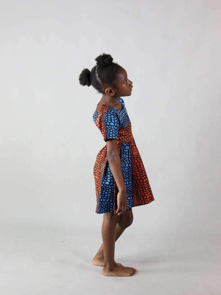 COLLETO AFRICAN PRINT KIDS DRESS - Afreekline
