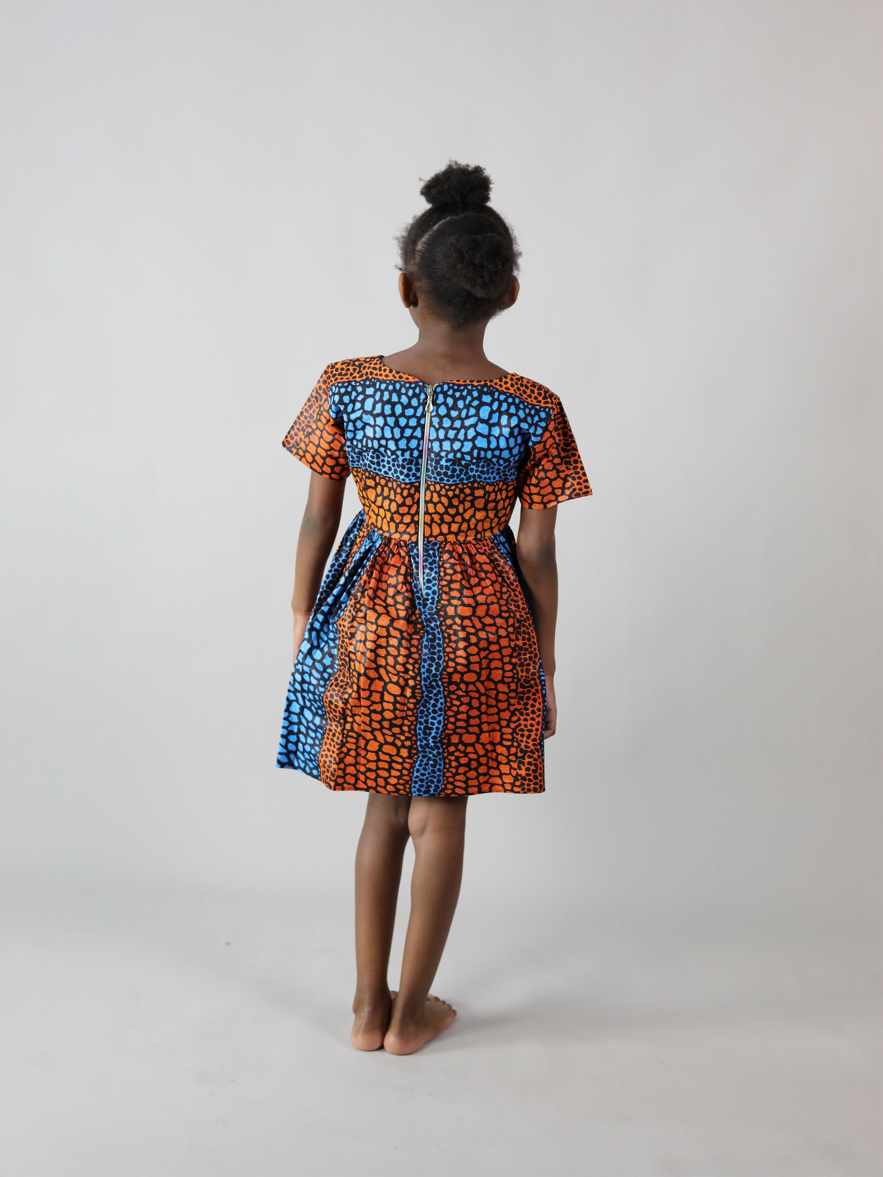 COLLETO AFRICAN PRINT KIDS DRESS - Afreekline