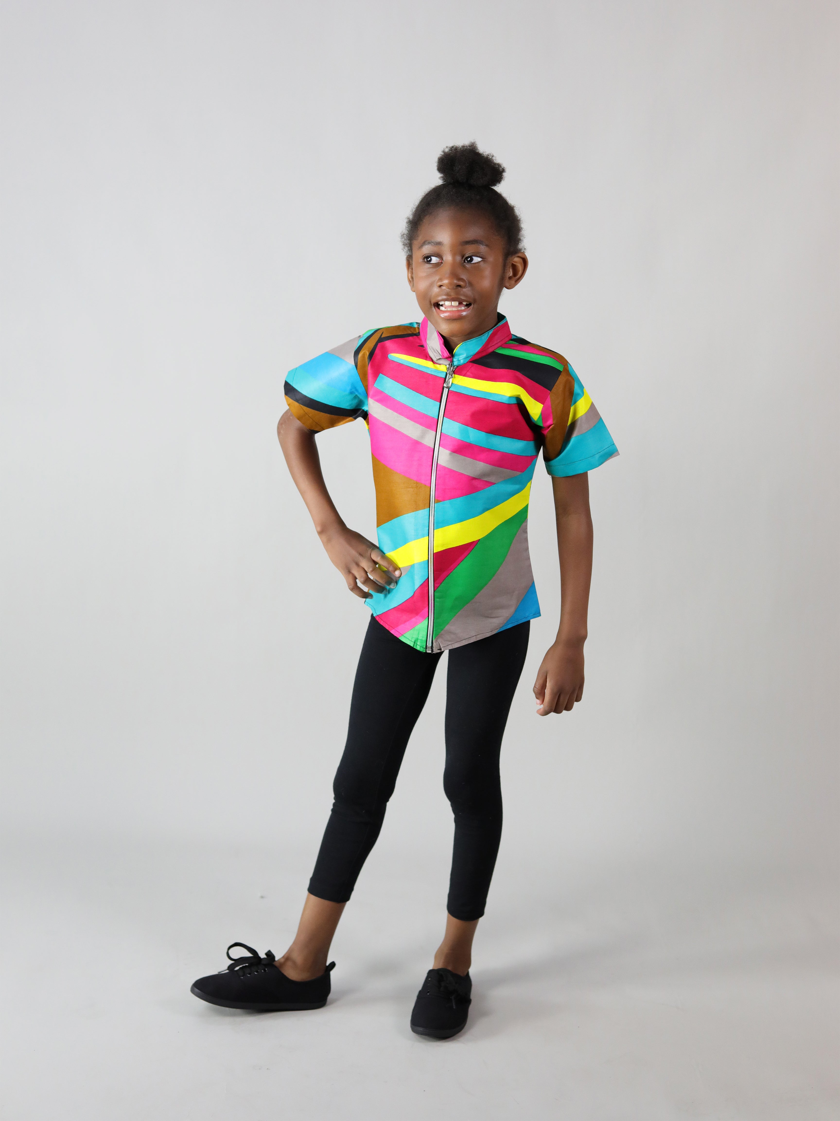 NOSHEN AFRICAN PRINT KIDS SHIRT - Afreekline