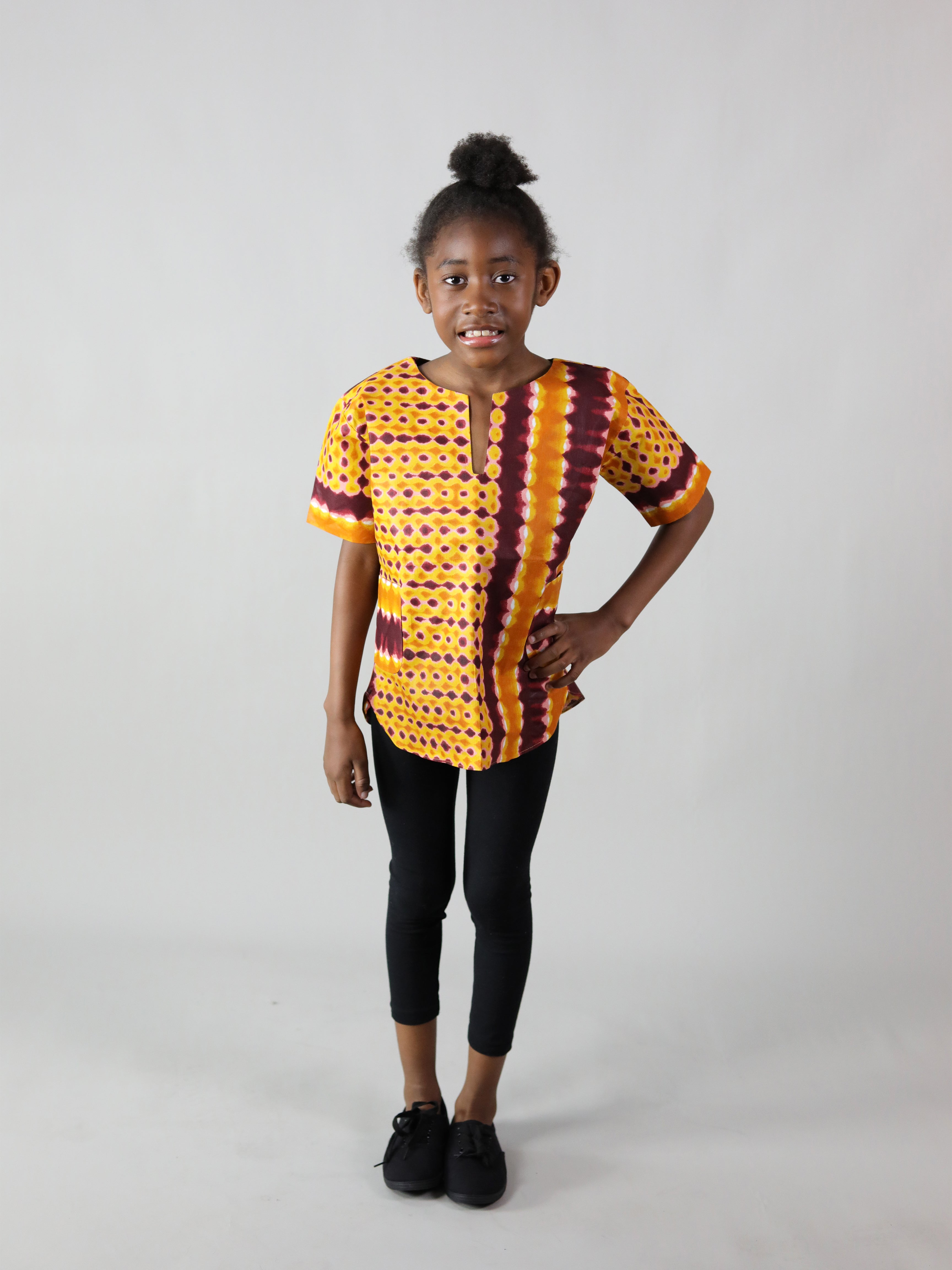 AFRICAN PRINT KIDS UNISEX TILI SHIRT - Afreekline